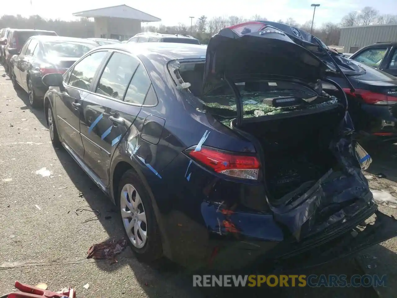 3 Photograph of a damaged car JTDEPMAE8MJ131311 TOYOTA COROLLA 2021