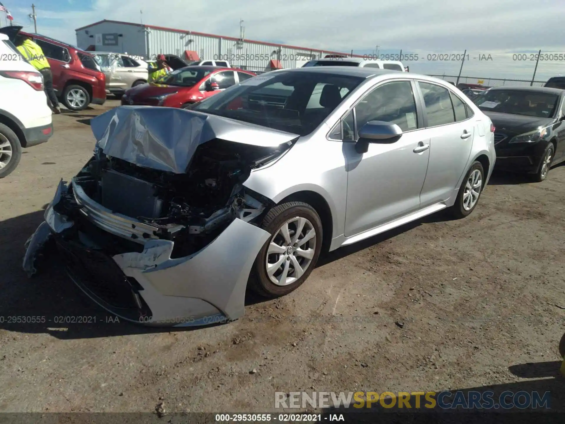 2 Photograph of a damaged car JTDEPMAE8MJ131423 TOYOTA COROLLA 2021