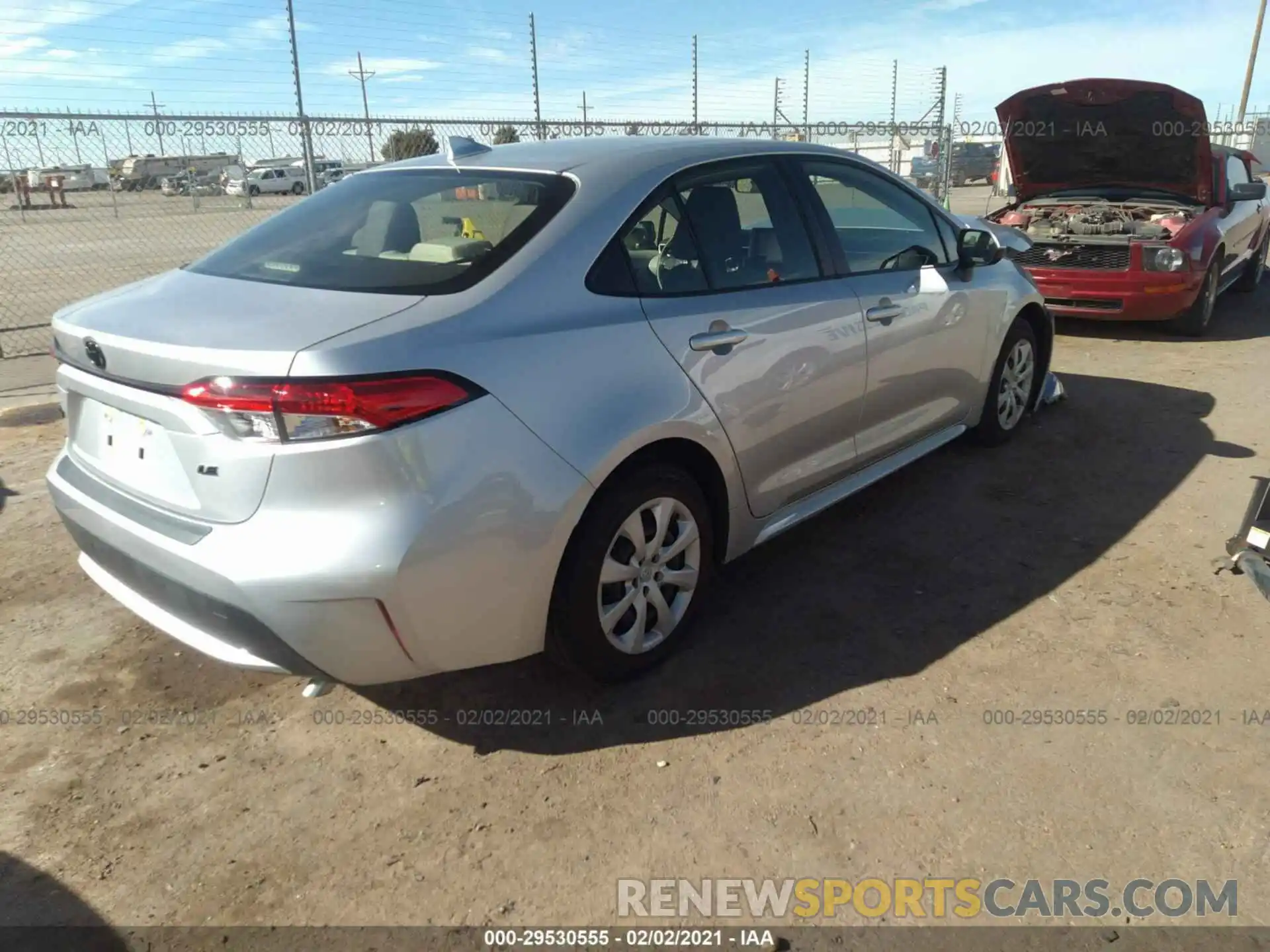 4 Photograph of a damaged car JTDEPMAE8MJ131423 TOYOTA COROLLA 2021