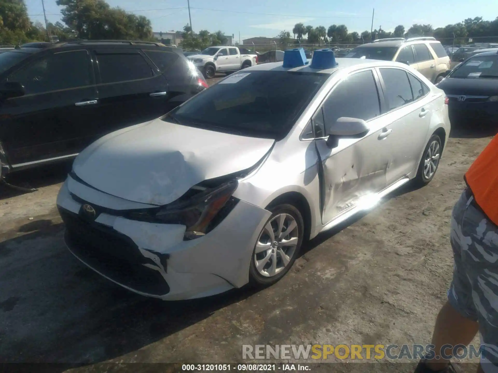 2 Photograph of a damaged car JTDEPMAE8MJ135889 TOYOTA COROLLA 2021