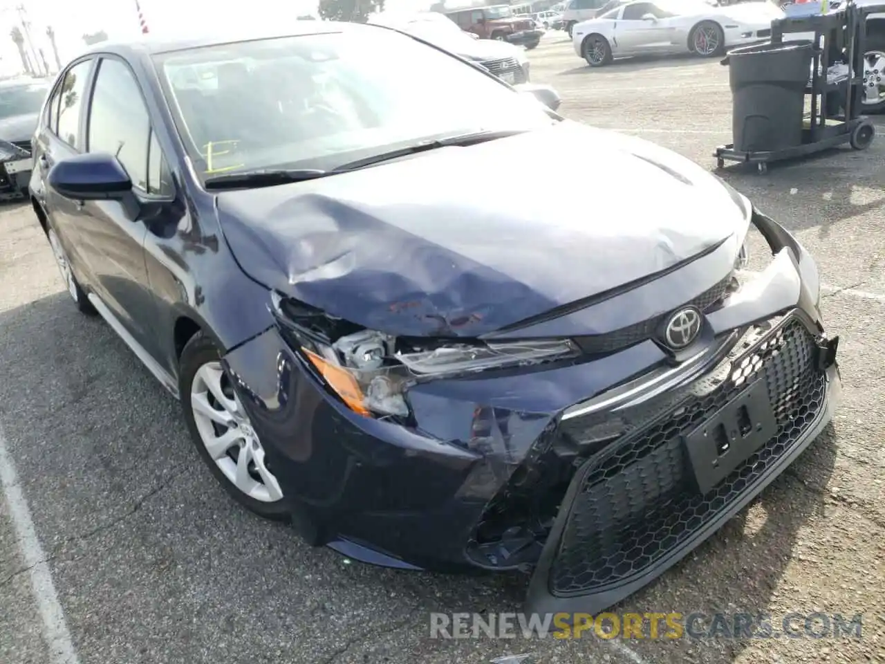 1 Photograph of a damaged car JTDEPMAE8MJ138372 TOYOTA COROLLA 2021