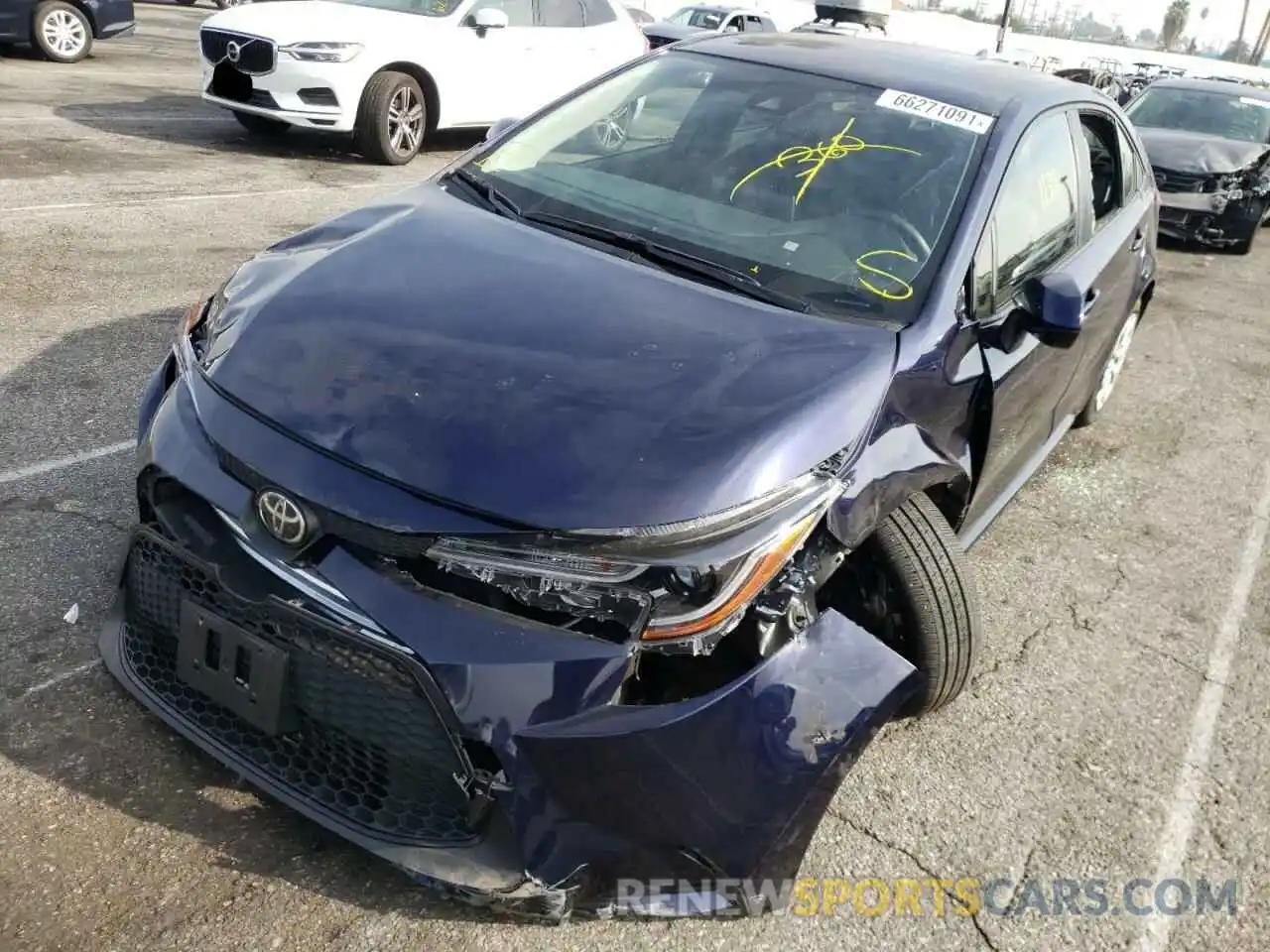 2 Photograph of a damaged car JTDEPMAE8MJ138372 TOYOTA COROLLA 2021