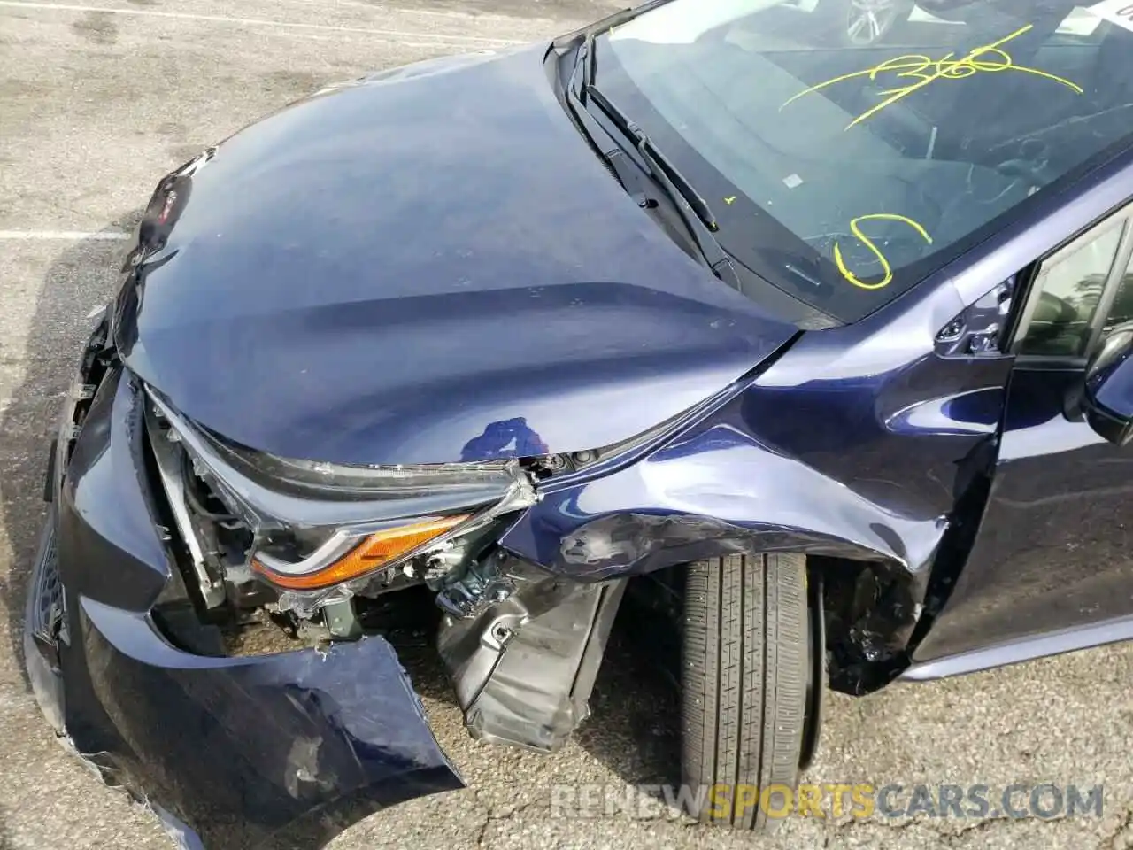 9 Photograph of a damaged car JTDEPMAE8MJ138372 TOYOTA COROLLA 2021