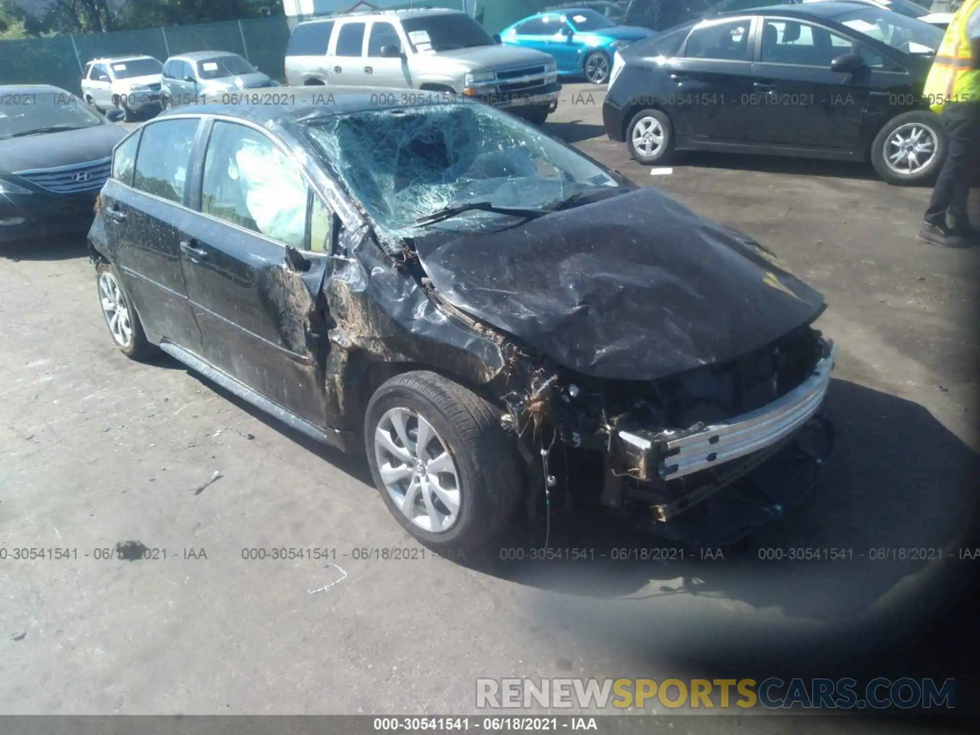 1 Photograph of a damaged car JTDEPMAE8MJ138551 TOYOTA COROLLA 2021