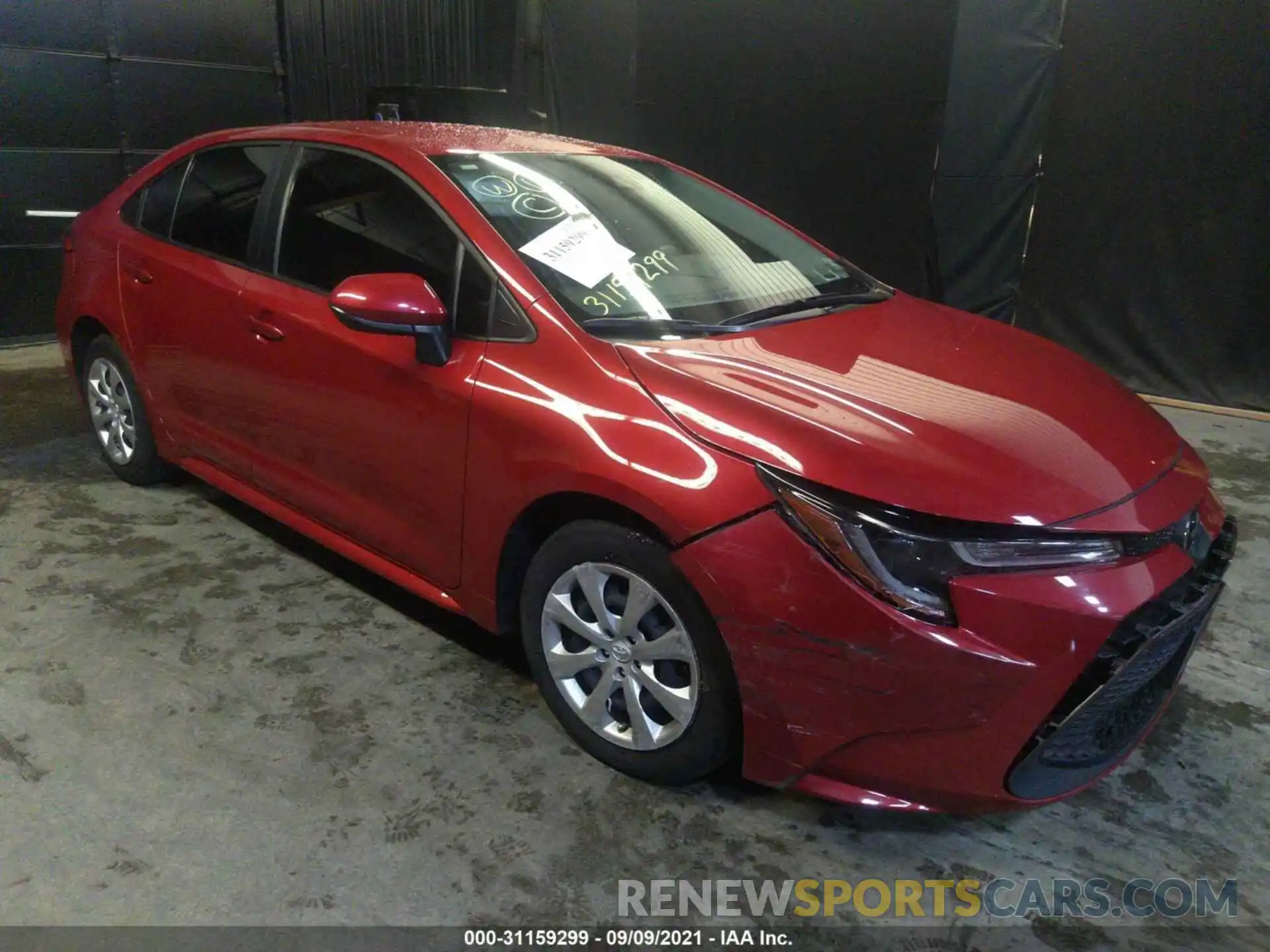 1 Photograph of a damaged car JTDEPMAE8MJ138761 TOYOTA COROLLA 2021