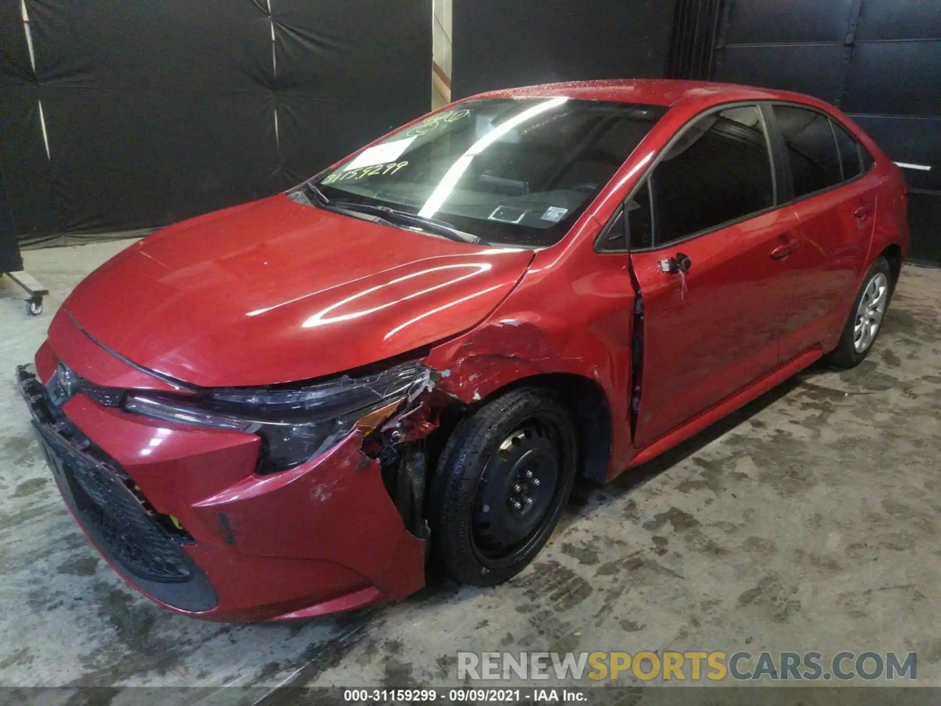 2 Photograph of a damaged car JTDEPMAE8MJ138761 TOYOTA COROLLA 2021