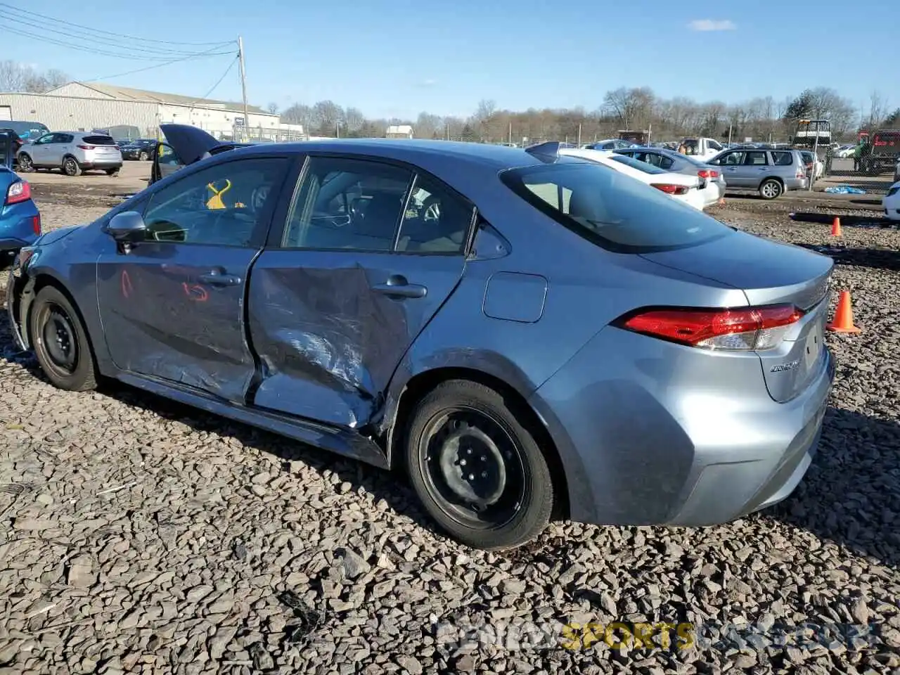 2 Photograph of a damaged car JTDEPMAE8MJ140400 TOYOTA COROLLA 2021