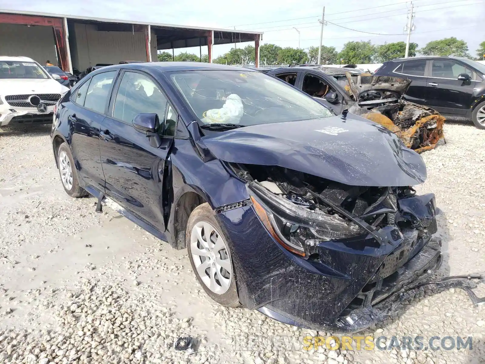 1 Photograph of a damaged car JTDEPMAE8MJ145404 TOYOTA COROLLA 2021