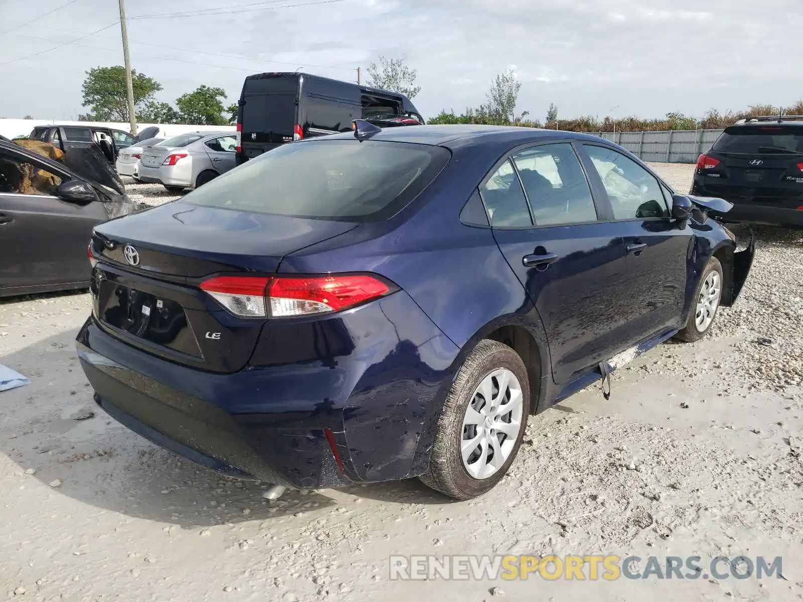 4 Photograph of a damaged car JTDEPMAE8MJ145404 TOYOTA COROLLA 2021