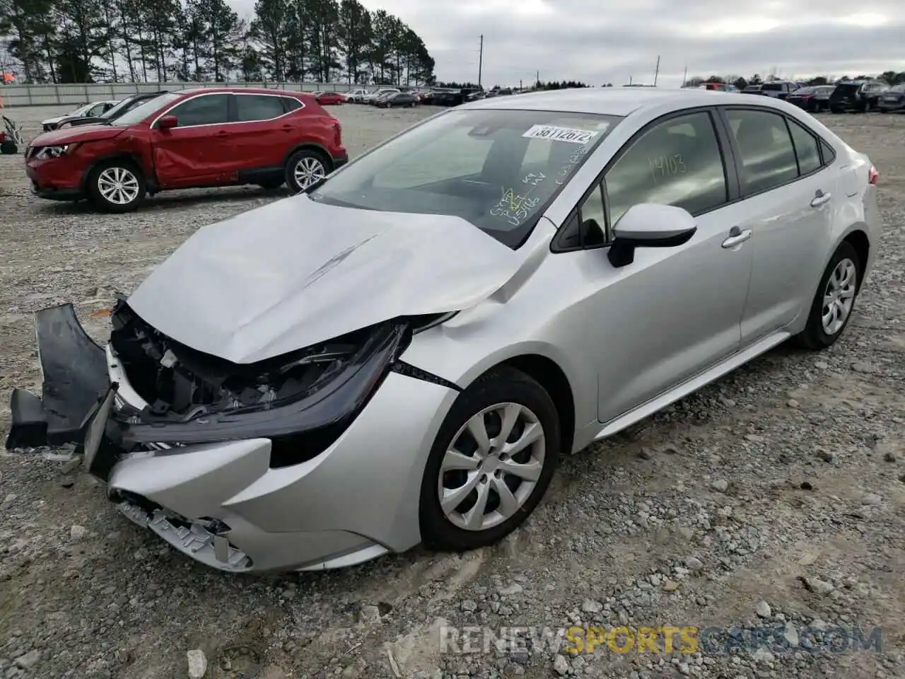 2 Photograph of a damaged car JTDEPMAE8MJ145466 TOYOTA COROLLA 2021