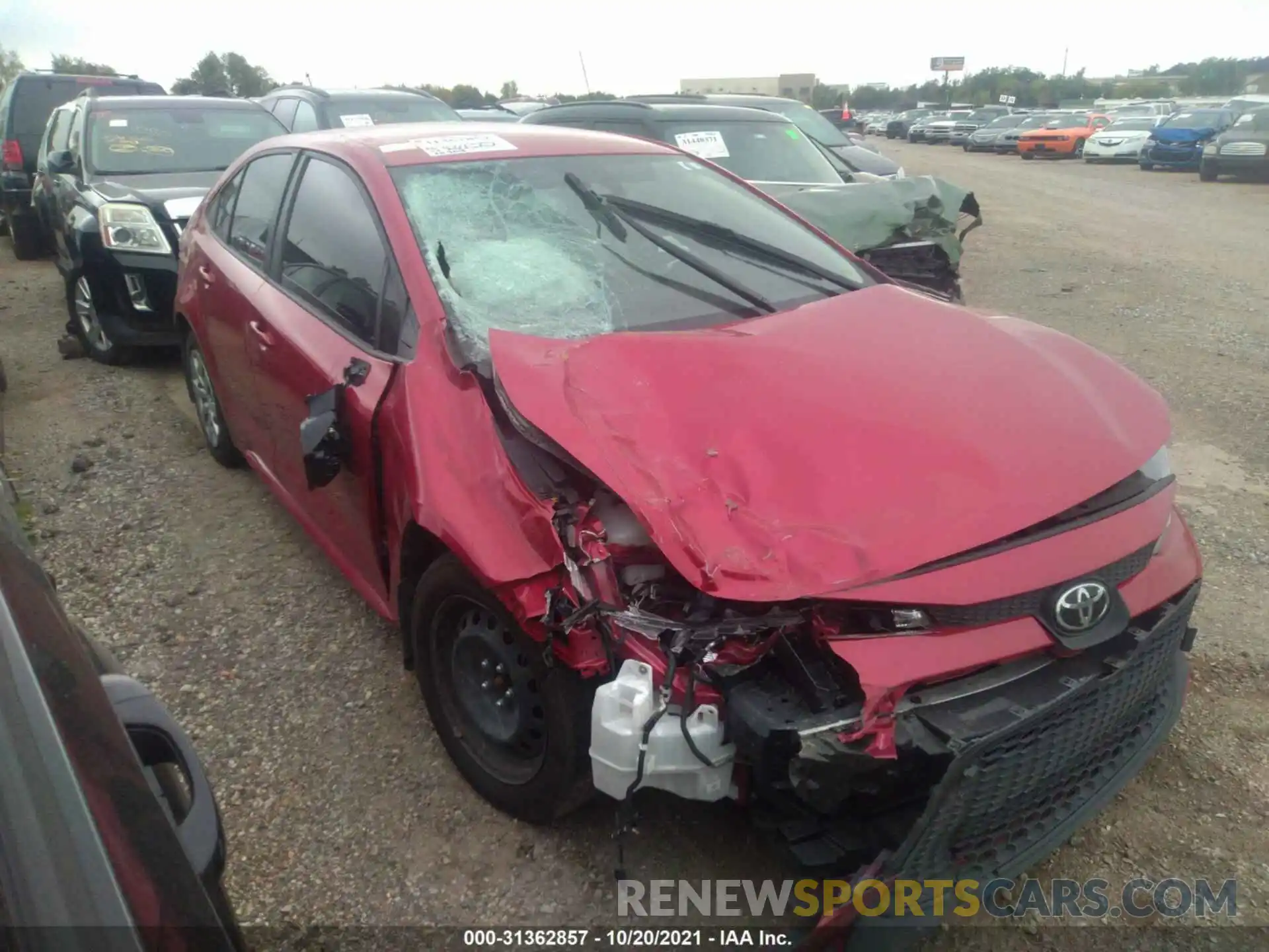 1 Photograph of a damaged car JTDEPMAE8MJ146052 TOYOTA COROLLA 2021