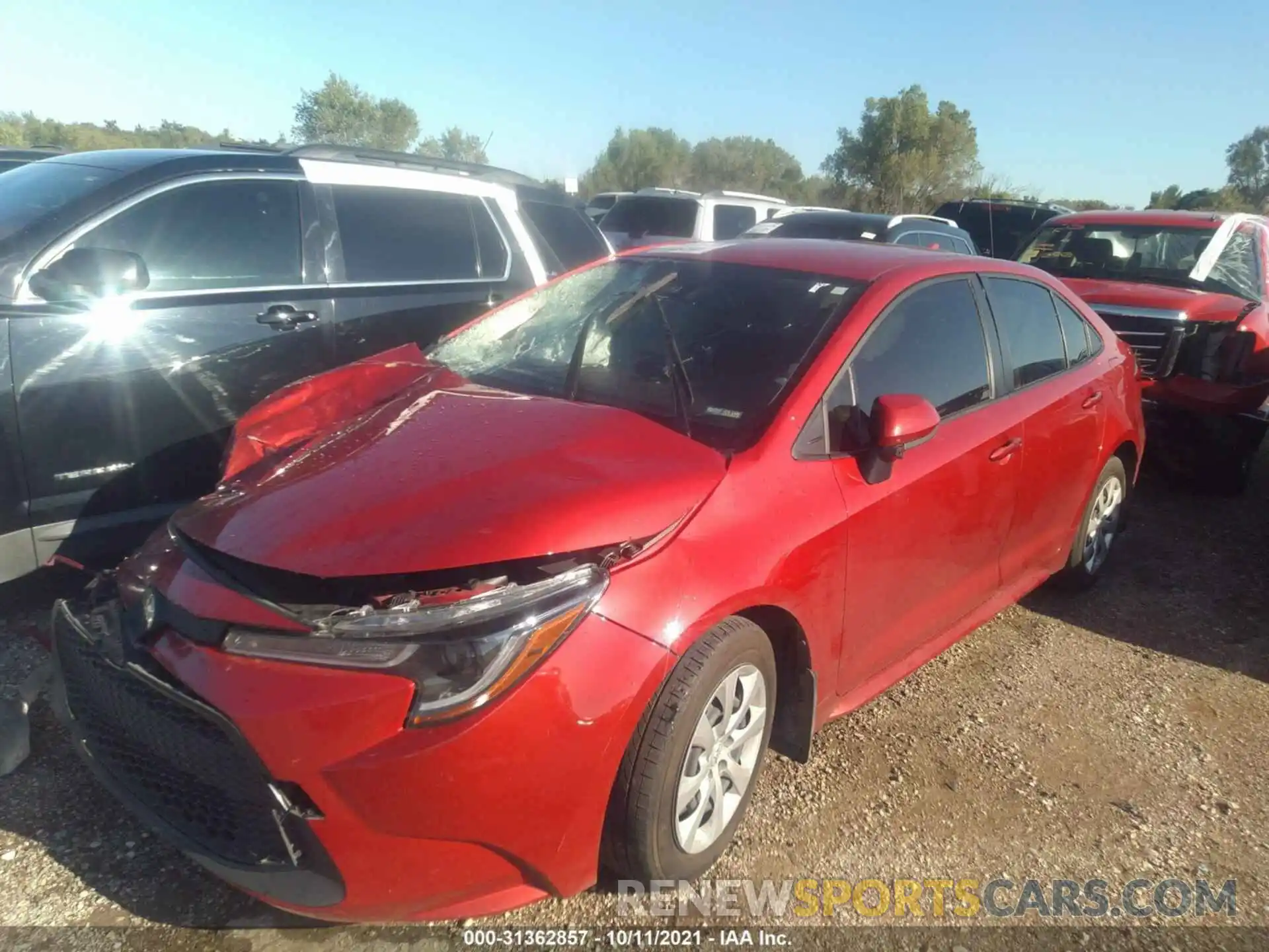 2 Photograph of a damaged car JTDEPMAE8MJ146052 TOYOTA COROLLA 2021