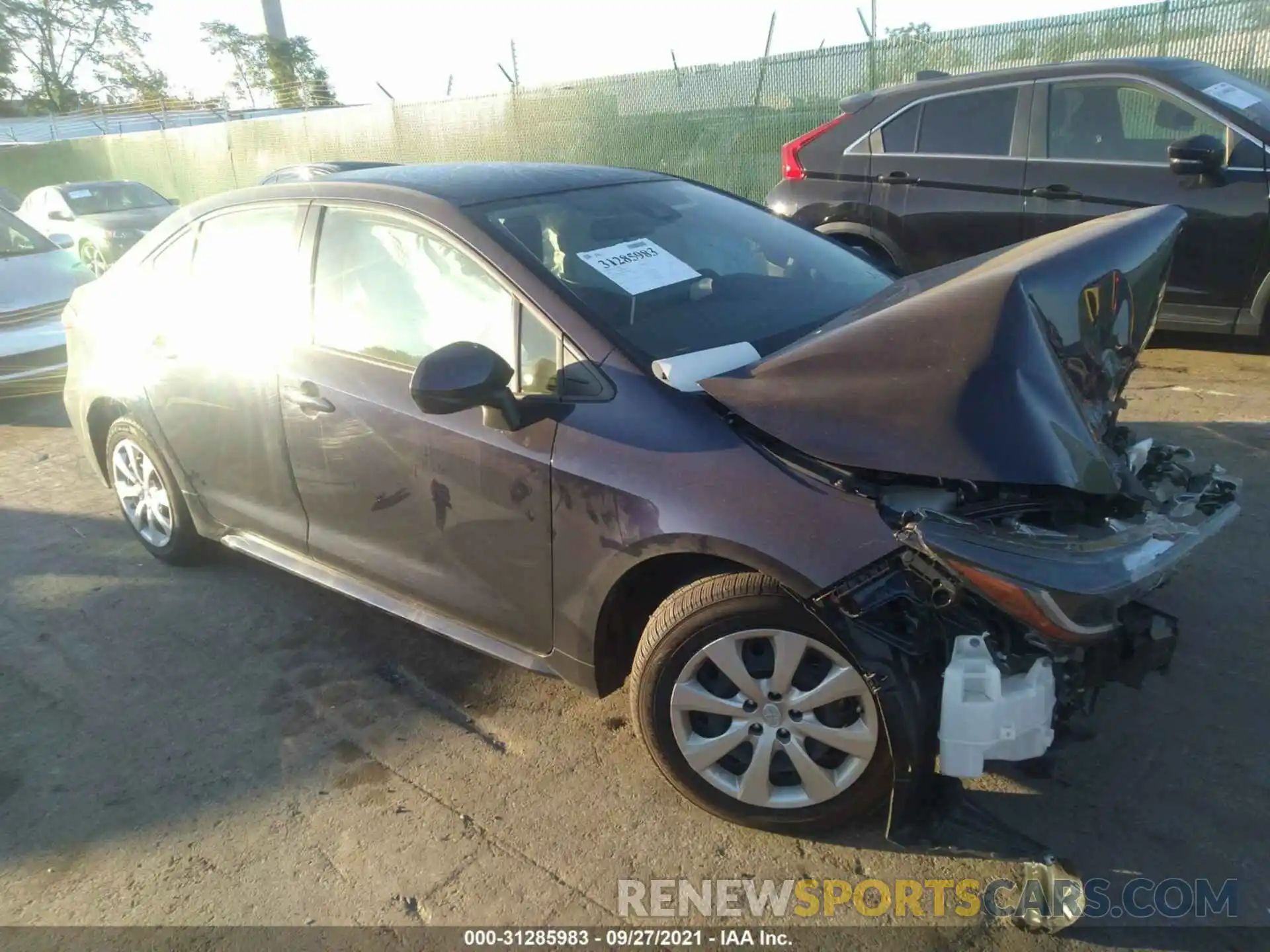 1 Photograph of a damaged car JTDEPMAE8MJ146066 TOYOTA COROLLA 2021