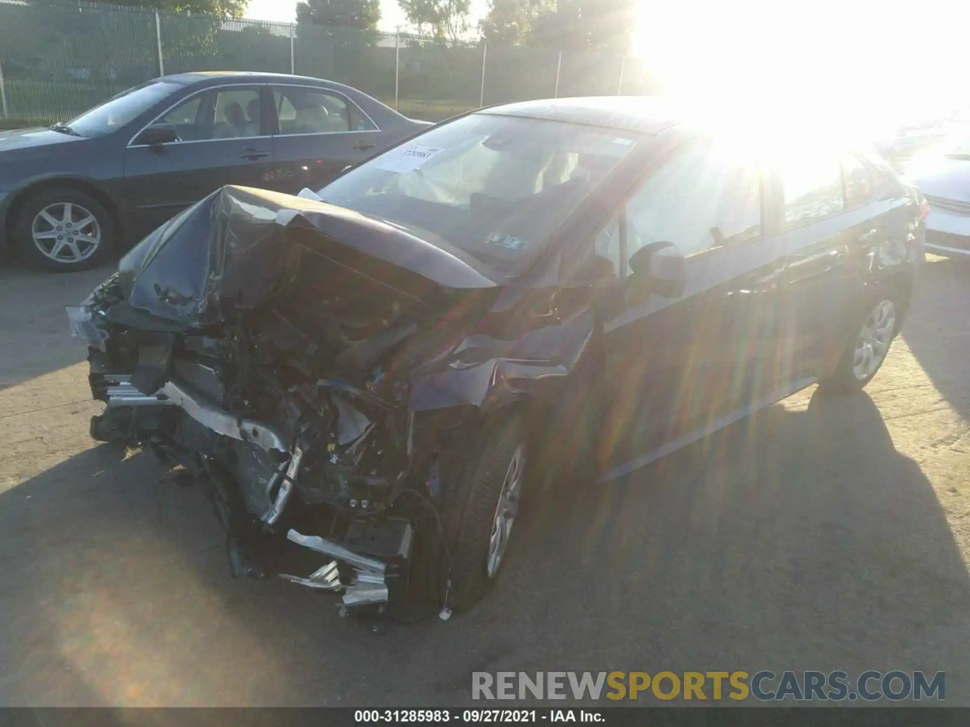 2 Photograph of a damaged car JTDEPMAE8MJ146066 TOYOTA COROLLA 2021