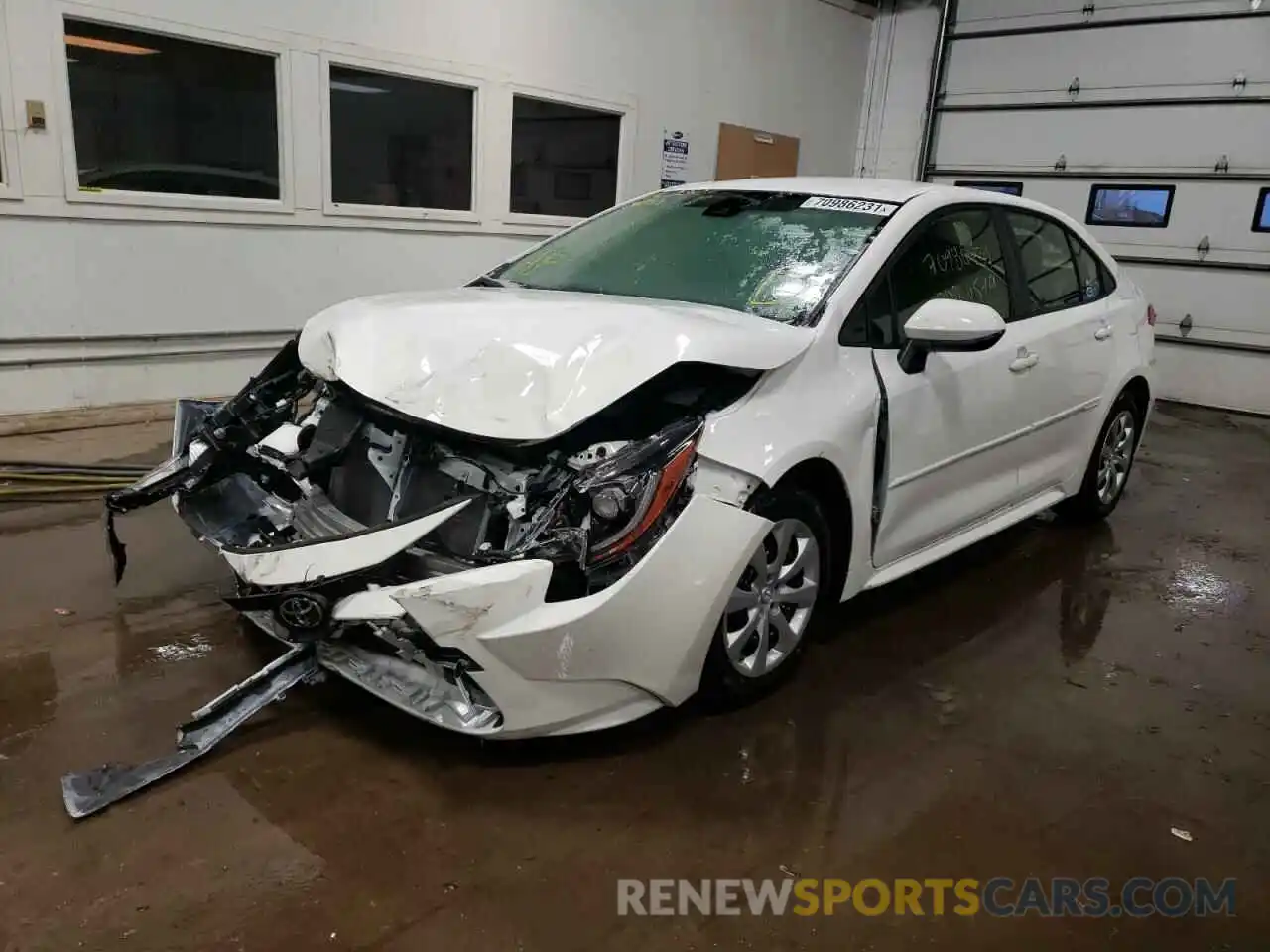 2 Photograph of a damaged car JTDEPMAE8MJ146195 TOYOTA COROLLA 2021