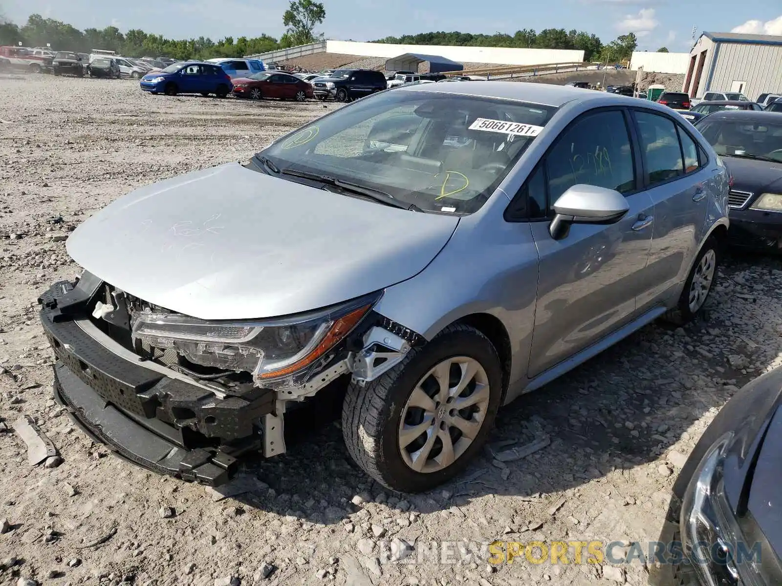 2 Photograph of a damaged car JTDEPMAE8MJ149078 TOYOTA COROLLA 2021