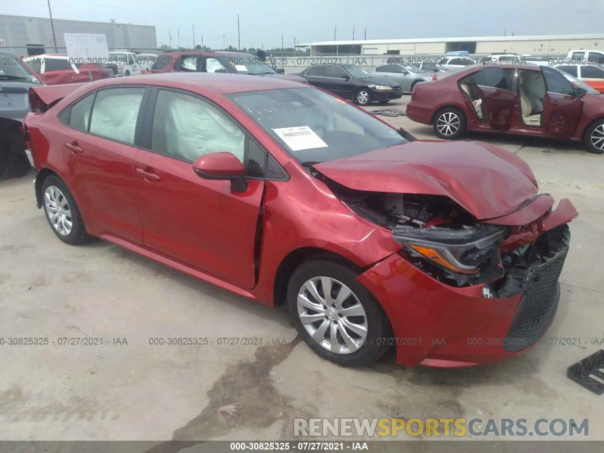 1 Photograph of a damaged car JTDEPMAE8MJ152465 TOYOTA COROLLA 2021