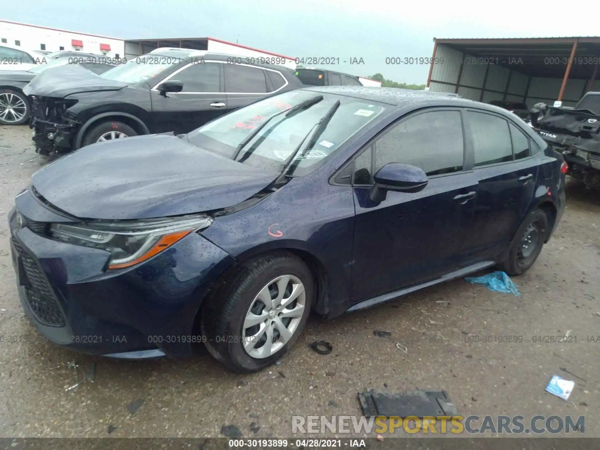 2 Photograph of a damaged car JTDEPMAE8MJ152823 TOYOTA COROLLA 2021