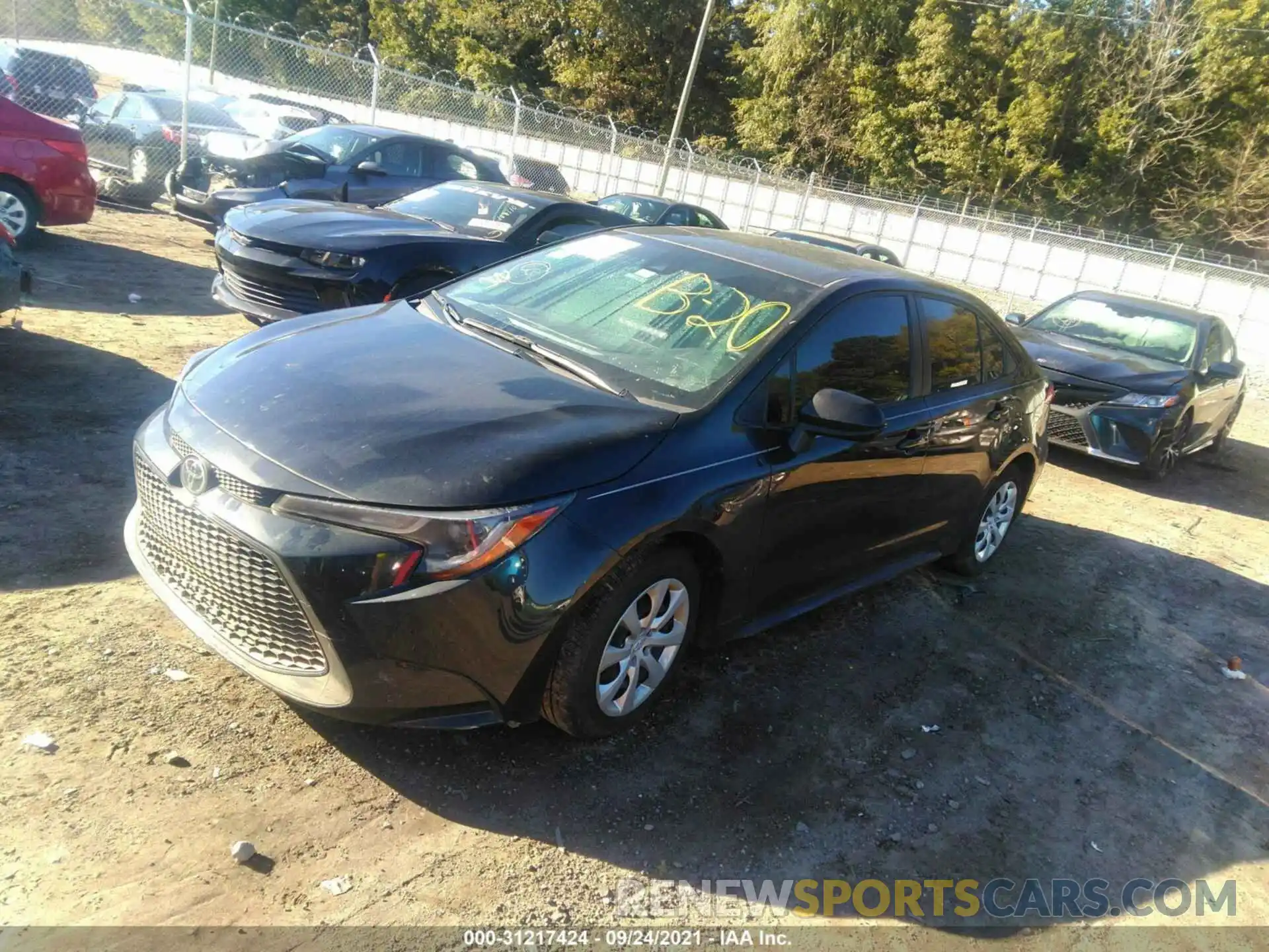 2 Photograph of a damaged car JTDEPMAE8MJ153373 TOYOTA COROLLA 2021