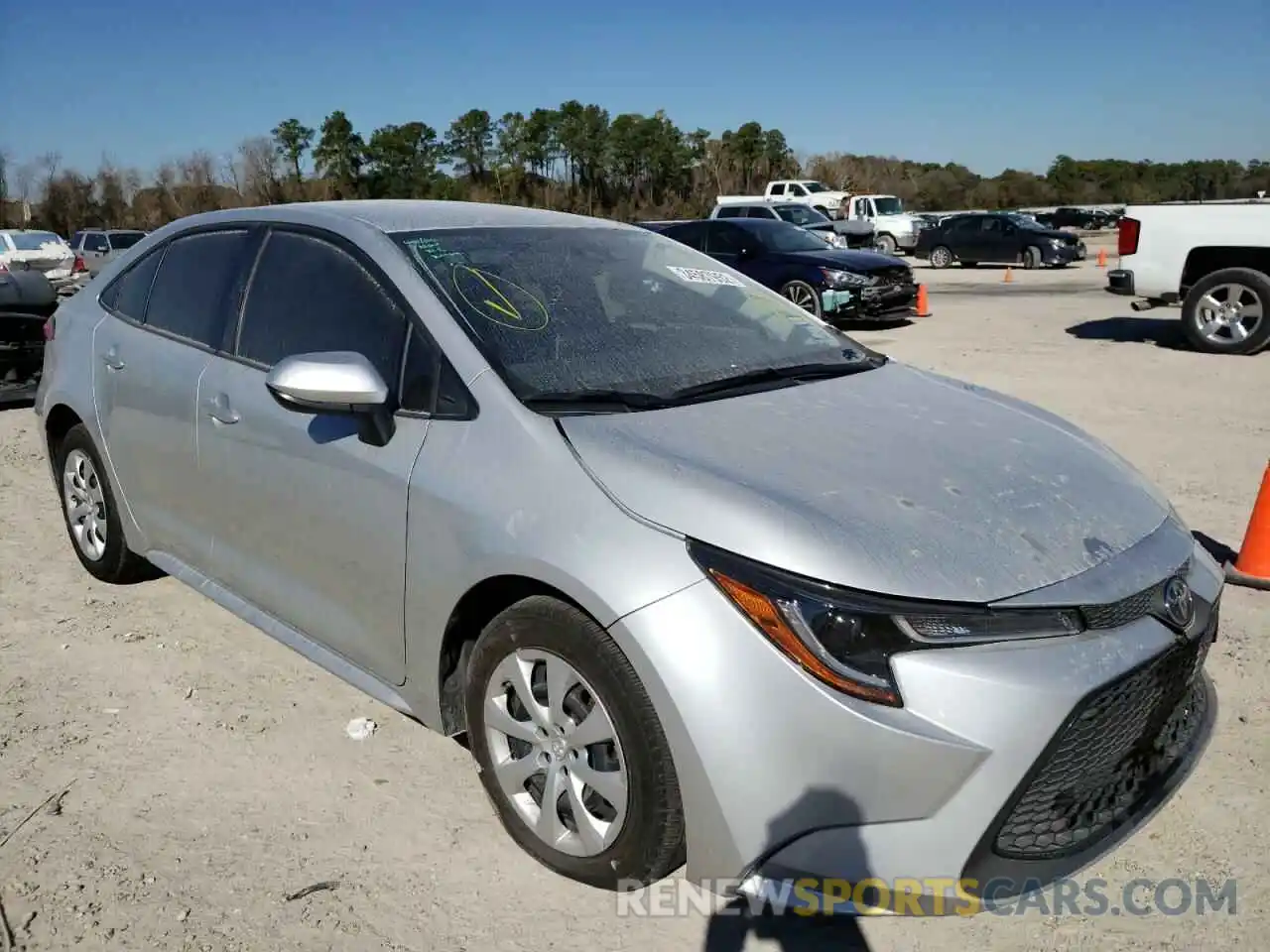 1 Photograph of a damaged car JTDEPMAE8MJ155396 TOYOTA COROLLA 2021