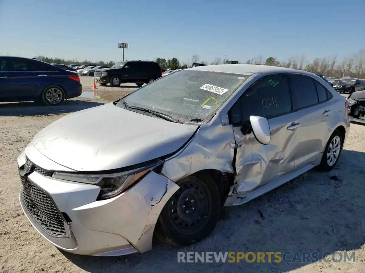 2 Photograph of a damaged car JTDEPMAE8MJ155396 TOYOTA COROLLA 2021