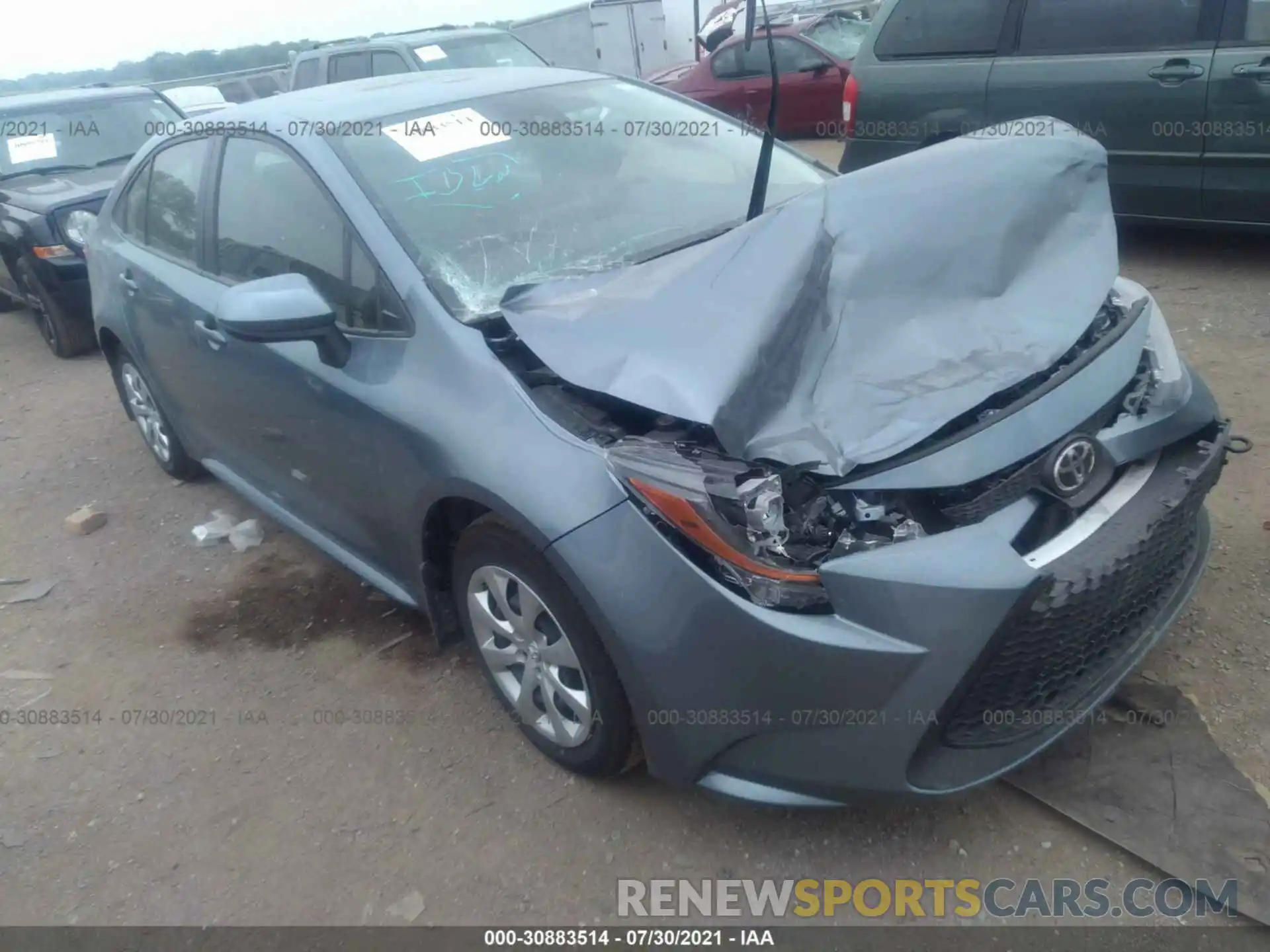 1 Photograph of a damaged car JTDEPMAE8MJ155740 TOYOTA COROLLA 2021