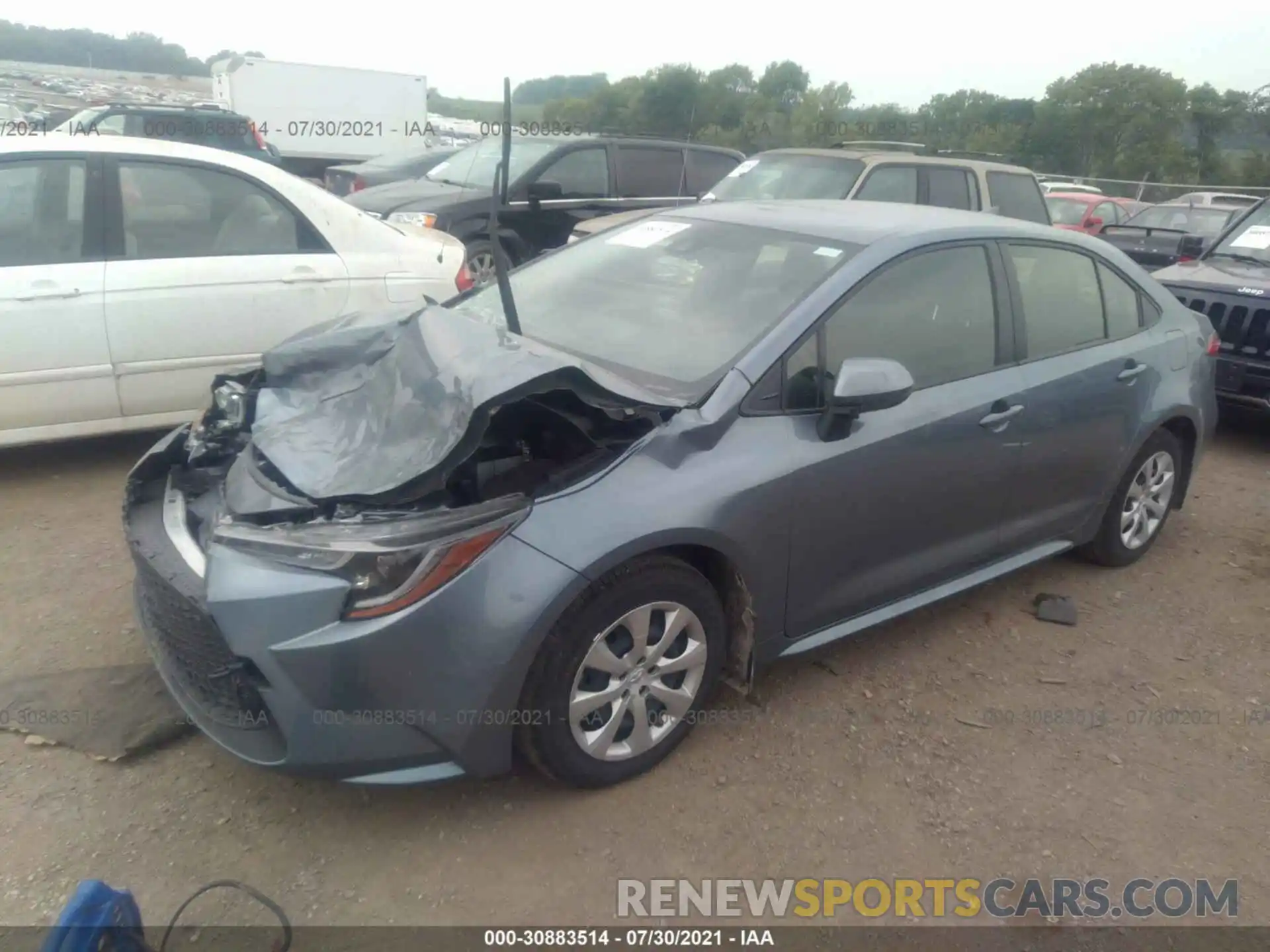 2 Photograph of a damaged car JTDEPMAE8MJ155740 TOYOTA COROLLA 2021