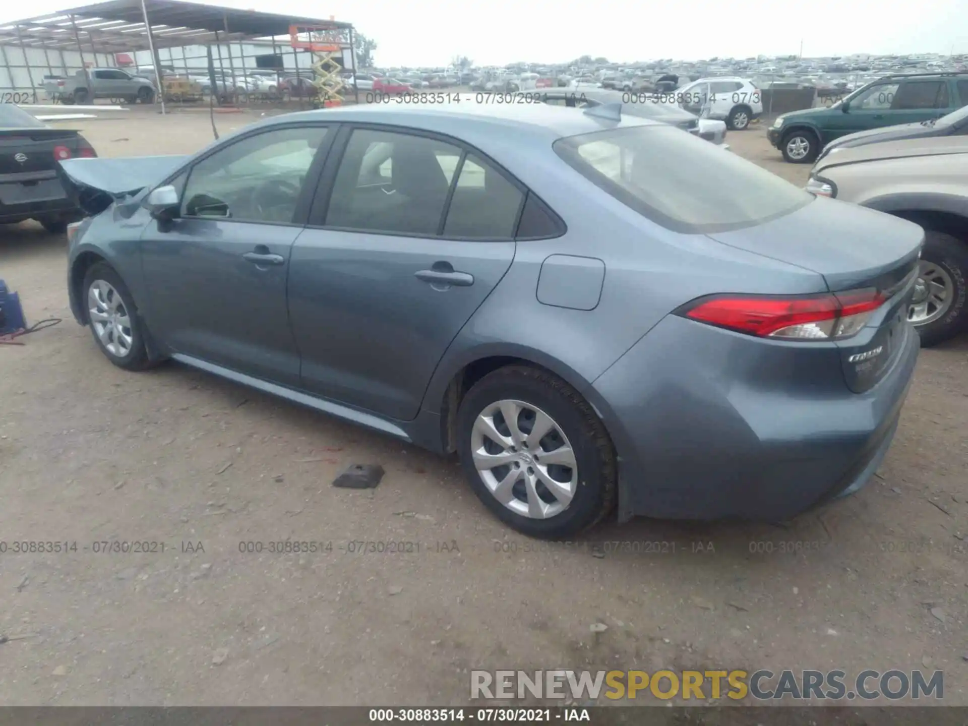 3 Photograph of a damaged car JTDEPMAE8MJ155740 TOYOTA COROLLA 2021