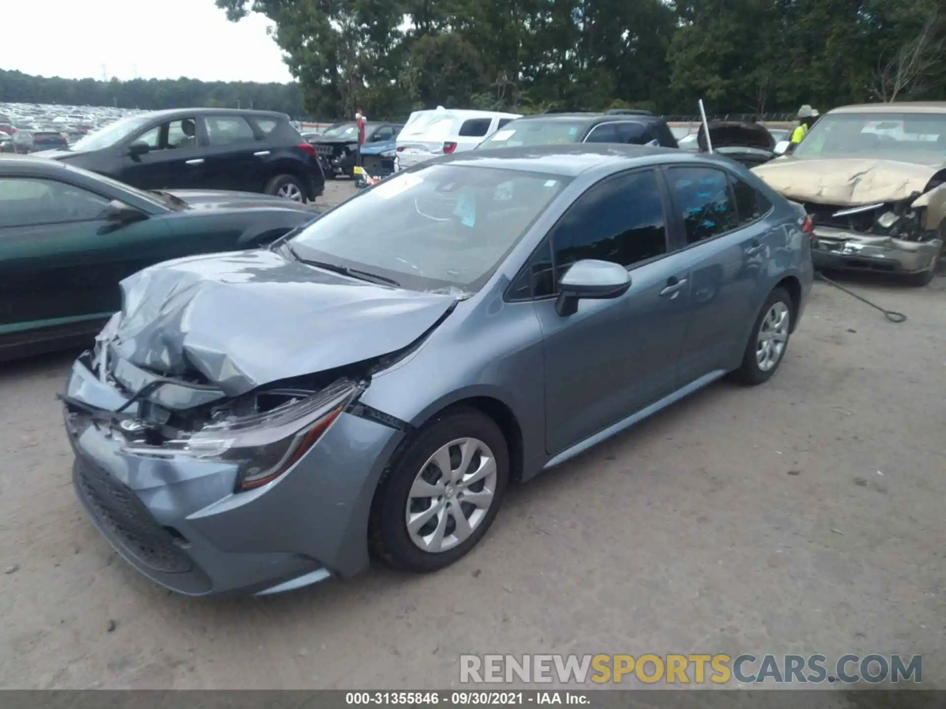 2 Photograph of a damaged car JTDEPMAE8MJ155902 TOYOTA COROLLA 2021