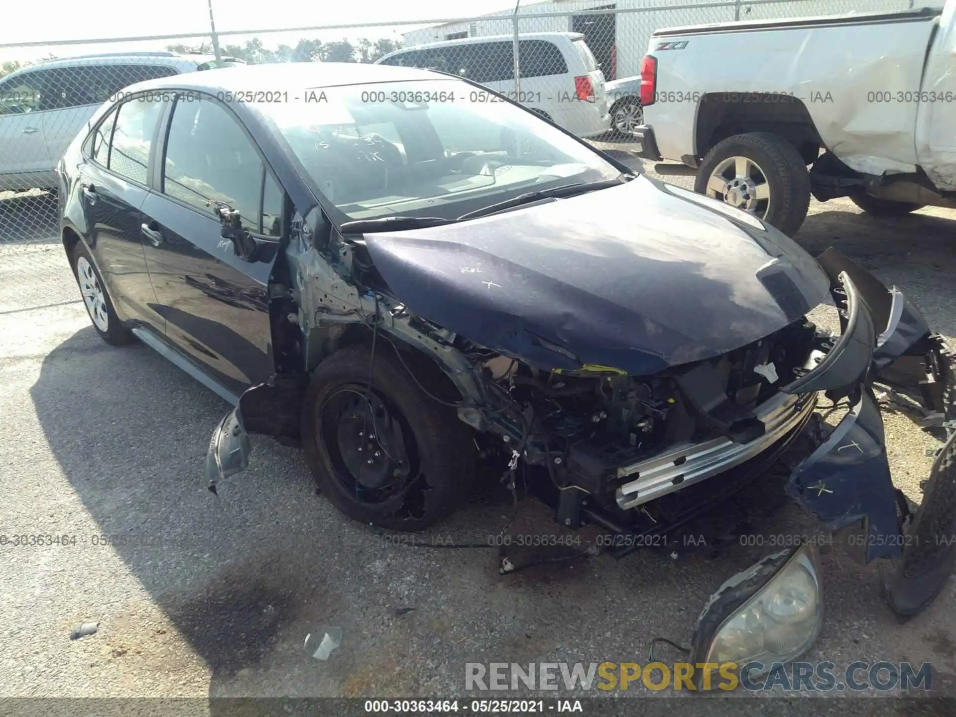 1 Photograph of a damaged car JTDEPMAE8MJ157634 TOYOTA COROLLA 2021