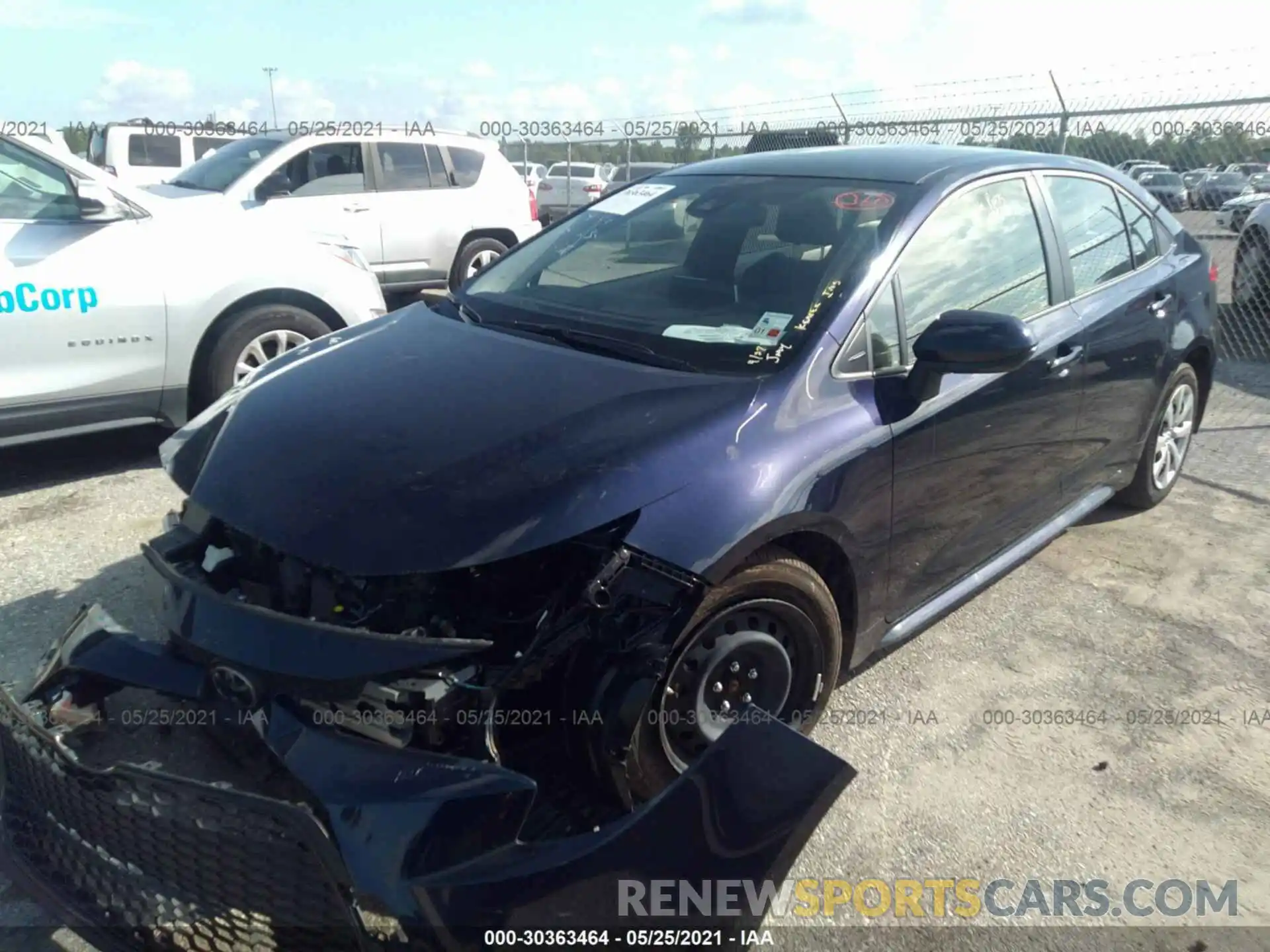 2 Photograph of a damaged car JTDEPMAE8MJ157634 TOYOTA COROLLA 2021