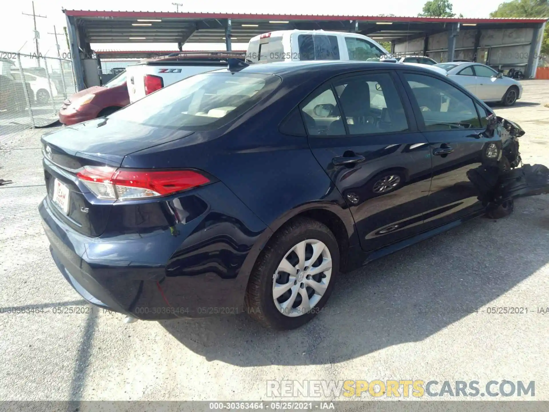 4 Photograph of a damaged car JTDEPMAE8MJ157634 TOYOTA COROLLA 2021