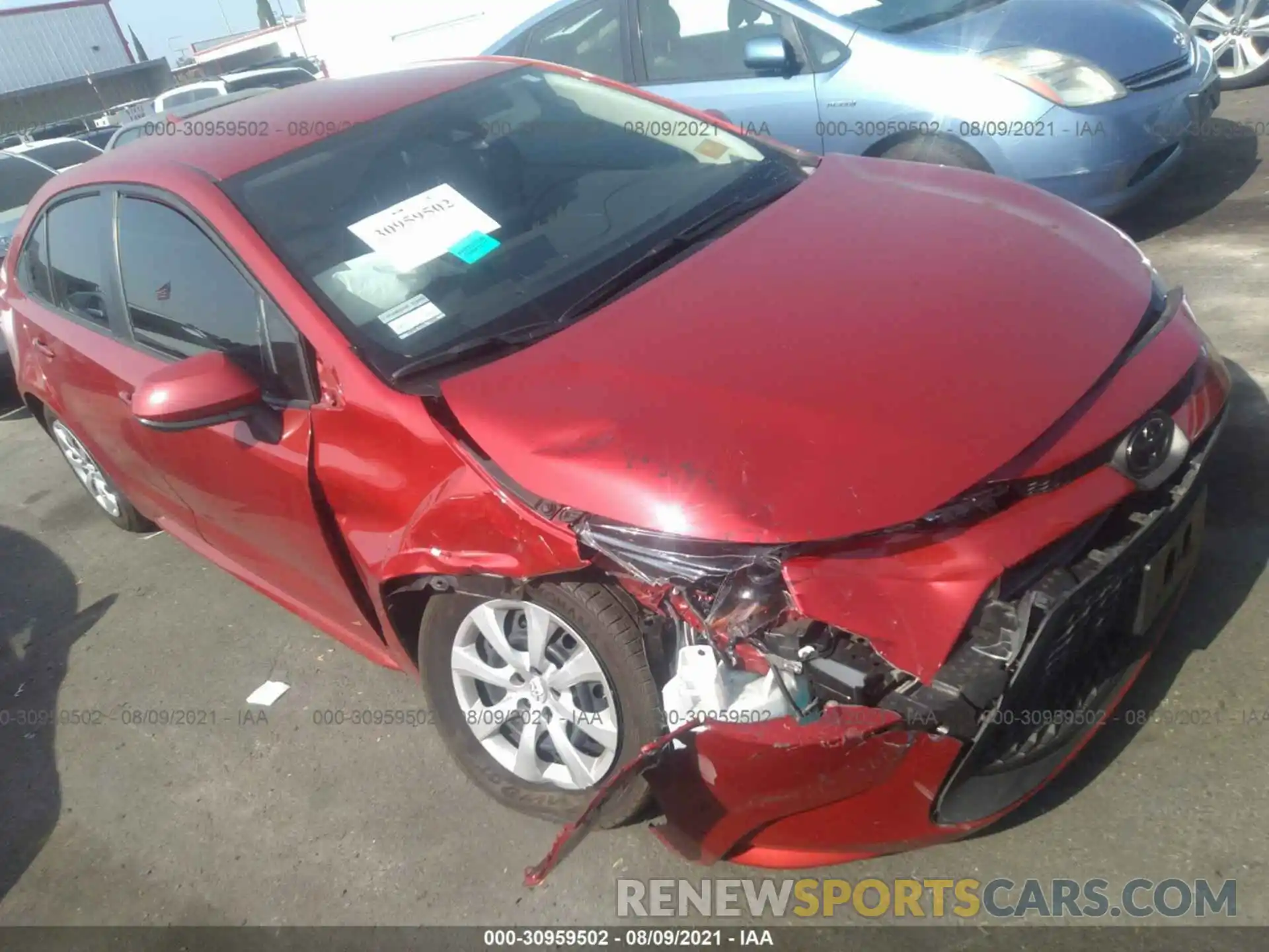 1 Photograph of a damaged car JTDEPMAE8MJ158413 TOYOTA COROLLA 2021