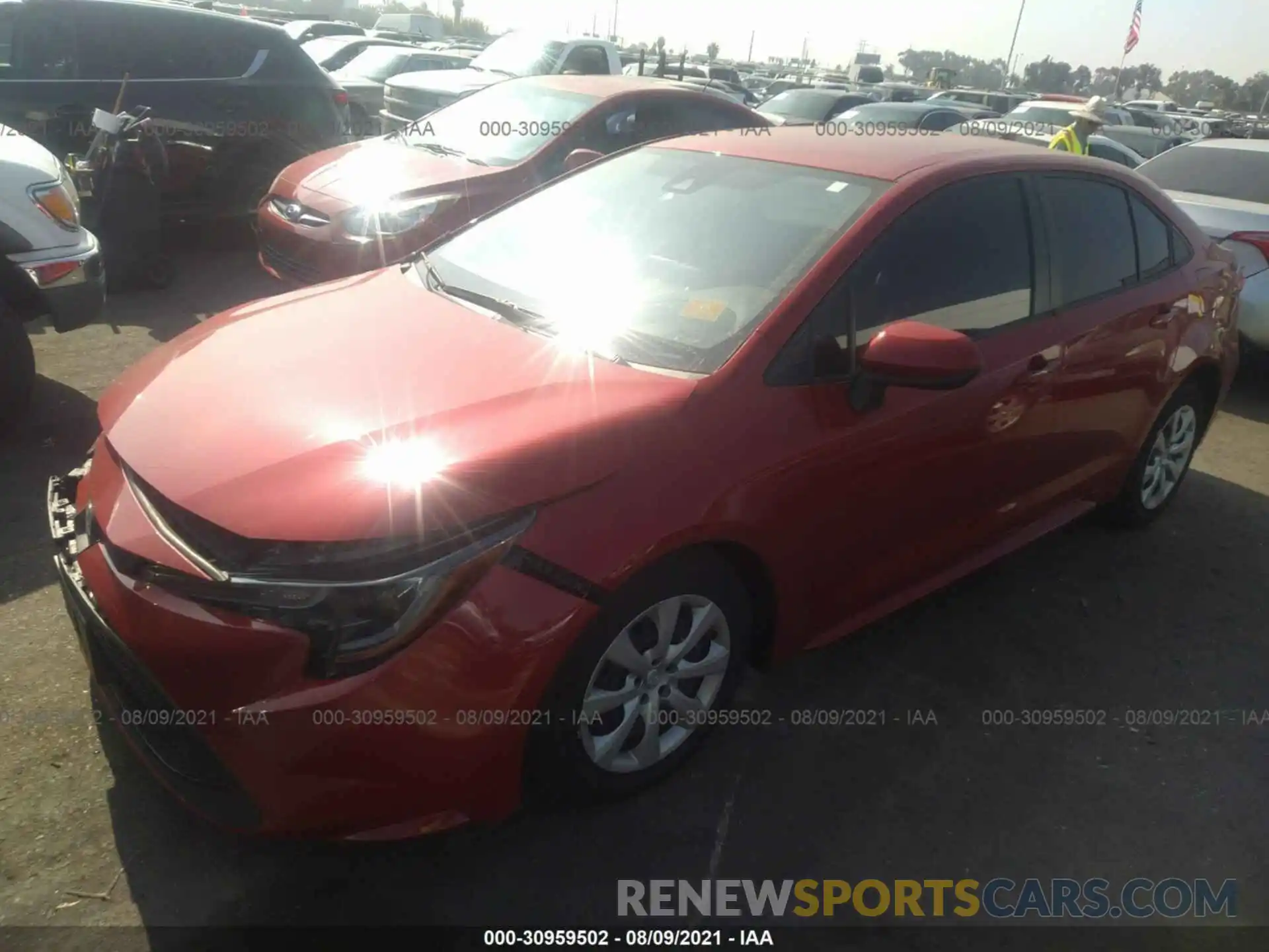 2 Photograph of a damaged car JTDEPMAE8MJ158413 TOYOTA COROLLA 2021