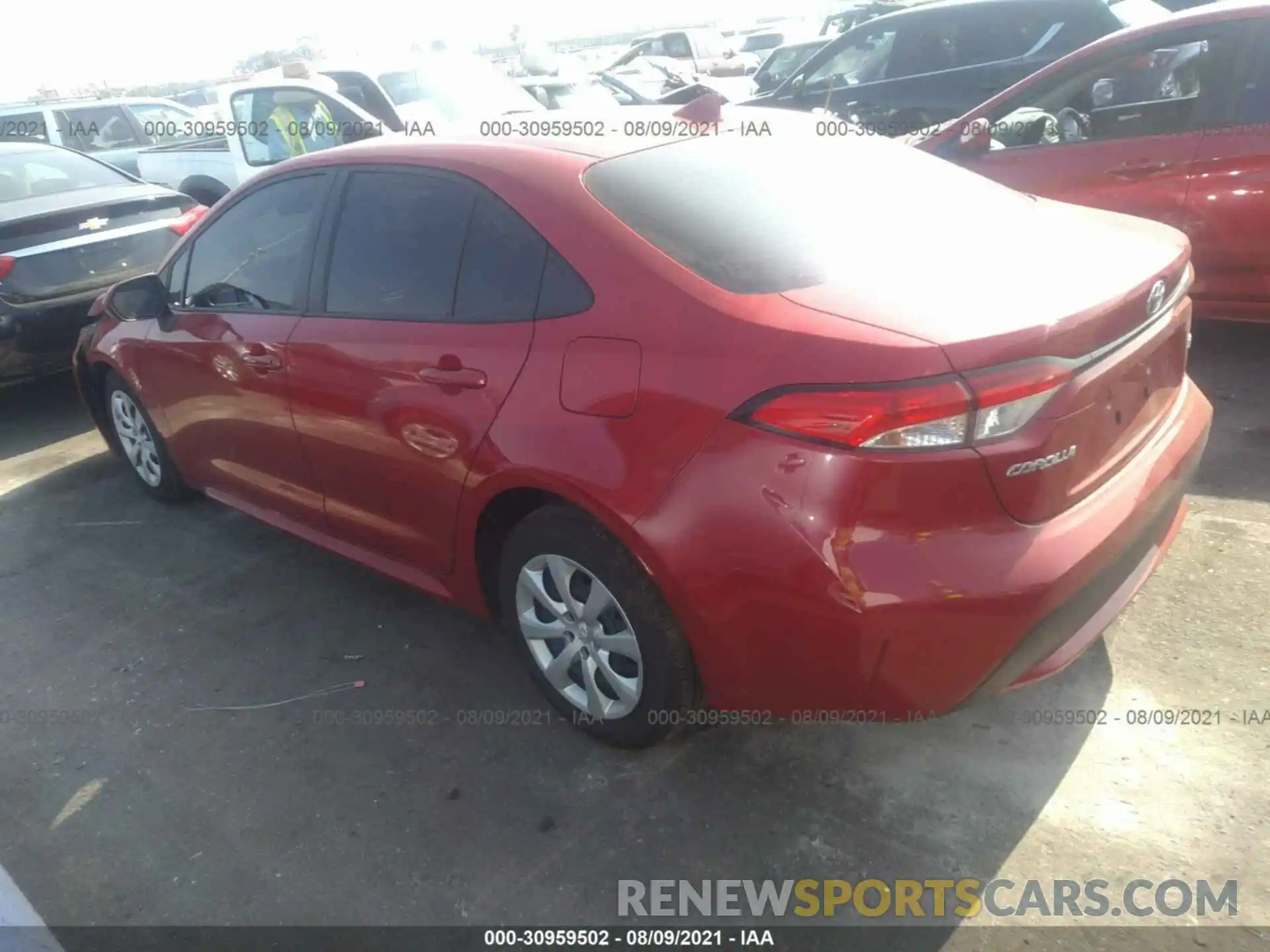 3 Photograph of a damaged car JTDEPMAE8MJ158413 TOYOTA COROLLA 2021