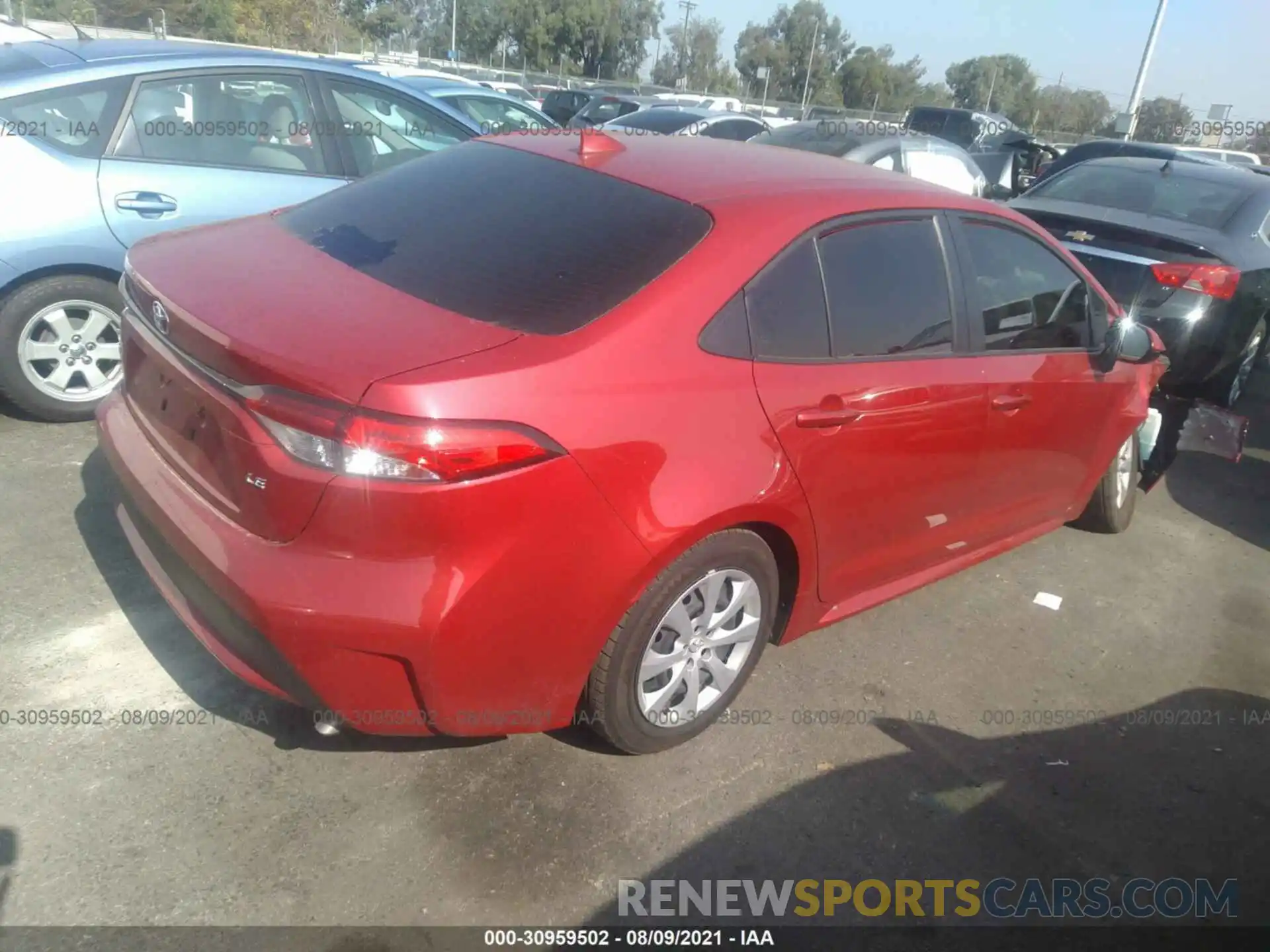 4 Photograph of a damaged car JTDEPMAE8MJ158413 TOYOTA COROLLA 2021