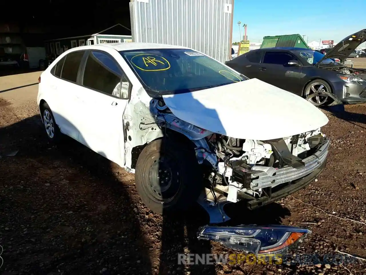 1 Photograph of a damaged car JTDEPMAE8MJ159691 TOYOTA COROLLA 2021