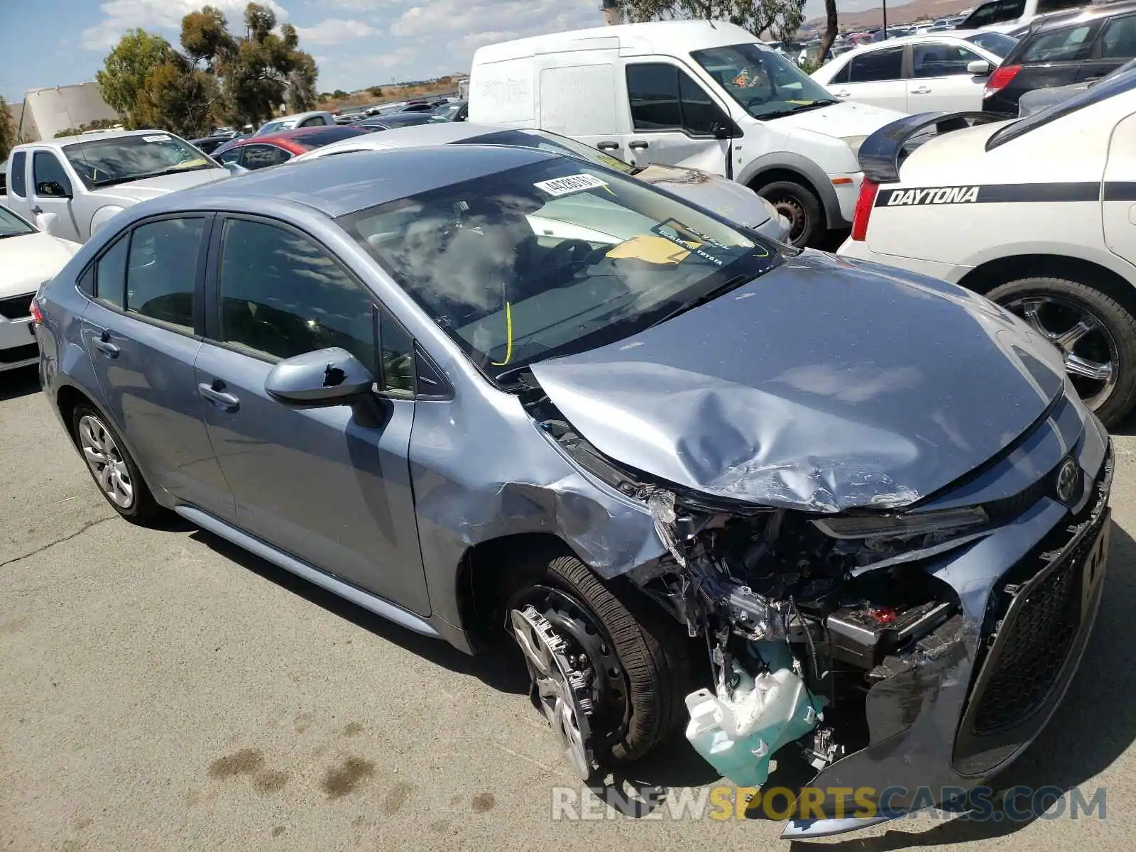 1 Photograph of a damaged car JTDEPMAE8MJ160243 TOYOTA COROLLA 2021