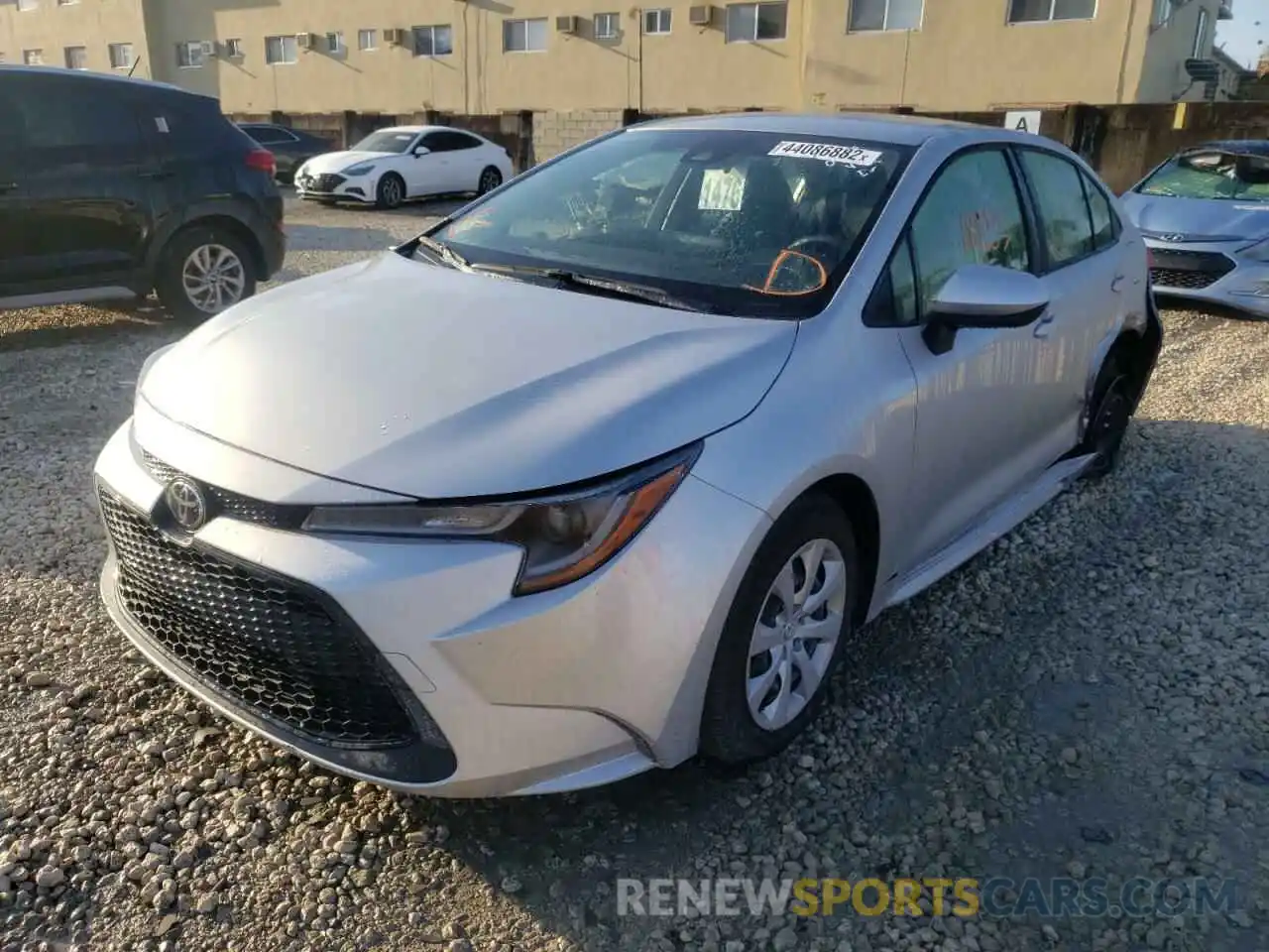 2 Photograph of a damaged car JTDEPMAE8MJ160761 TOYOTA COROLLA 2021