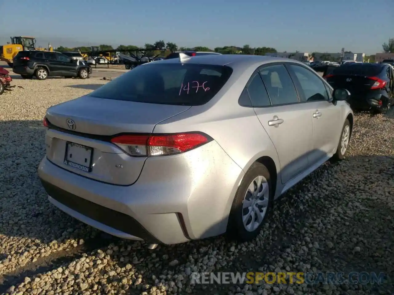 4 Photograph of a damaged car JTDEPMAE8MJ160761 TOYOTA COROLLA 2021