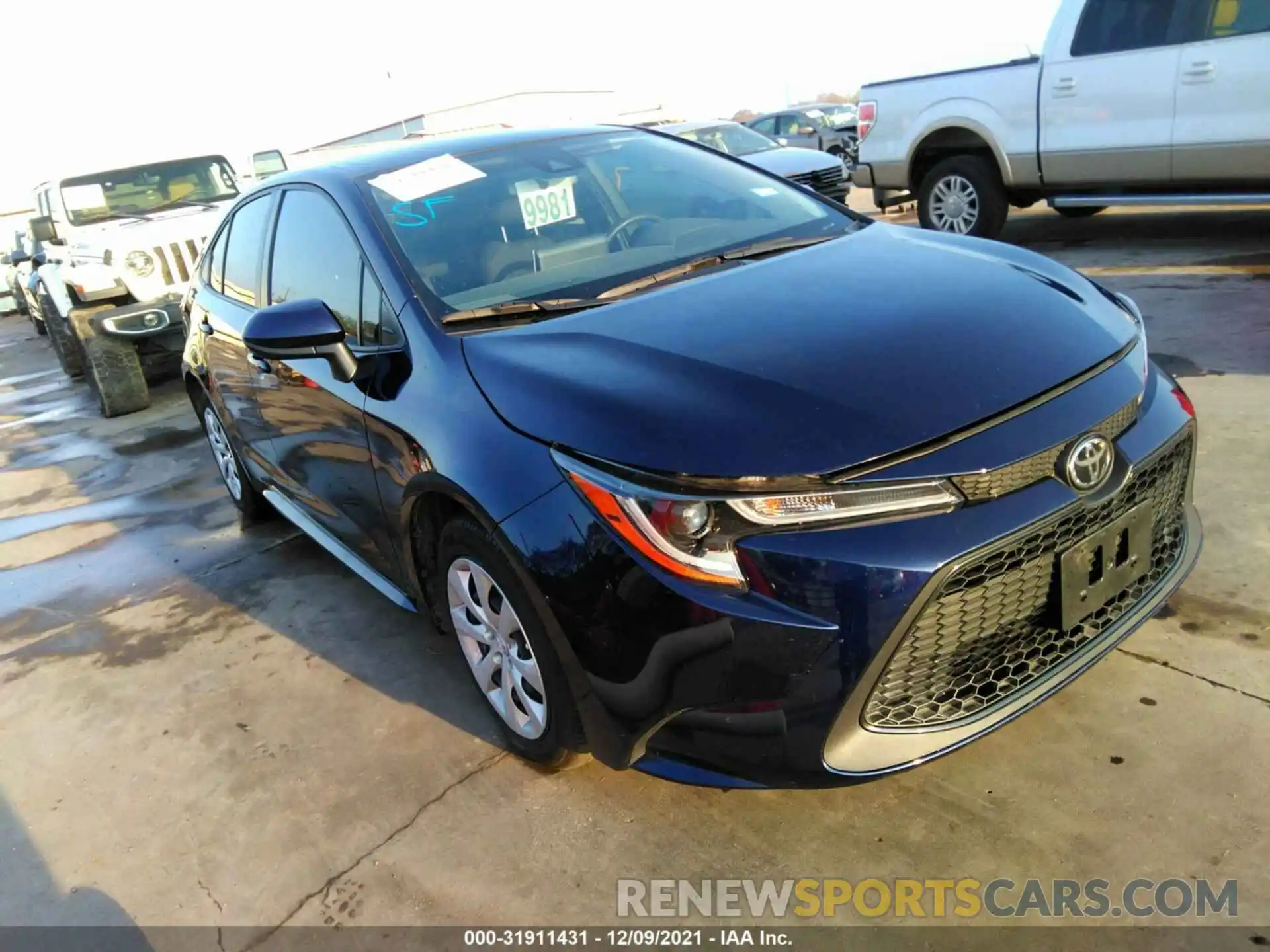 1 Photograph of a damaged car JTDEPMAE8MJ160940 TOYOTA COROLLA 2021