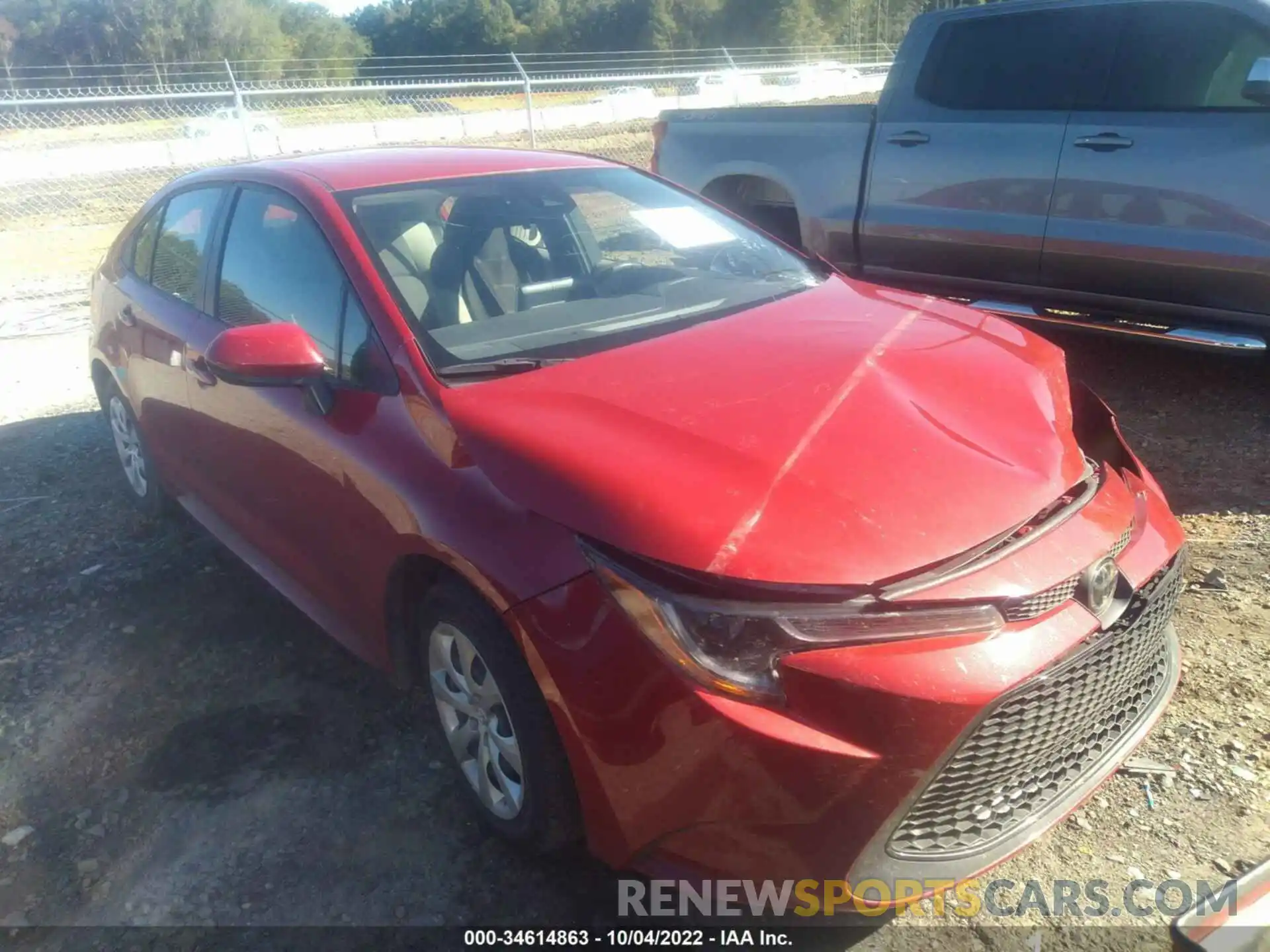 1 Photograph of a damaged car JTDEPMAE8MJ161408 TOYOTA COROLLA 2021