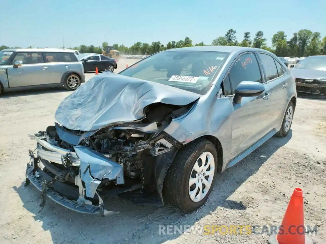 2 Photograph of a damaged car JTDEPMAE8MJ162347 TOYOTA COROLLA 2021