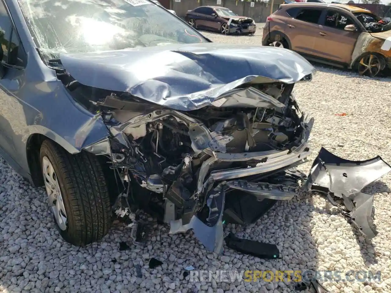 9 Photograph of a damaged car JTDEPMAE8MJ163014 TOYOTA COROLLA 2021