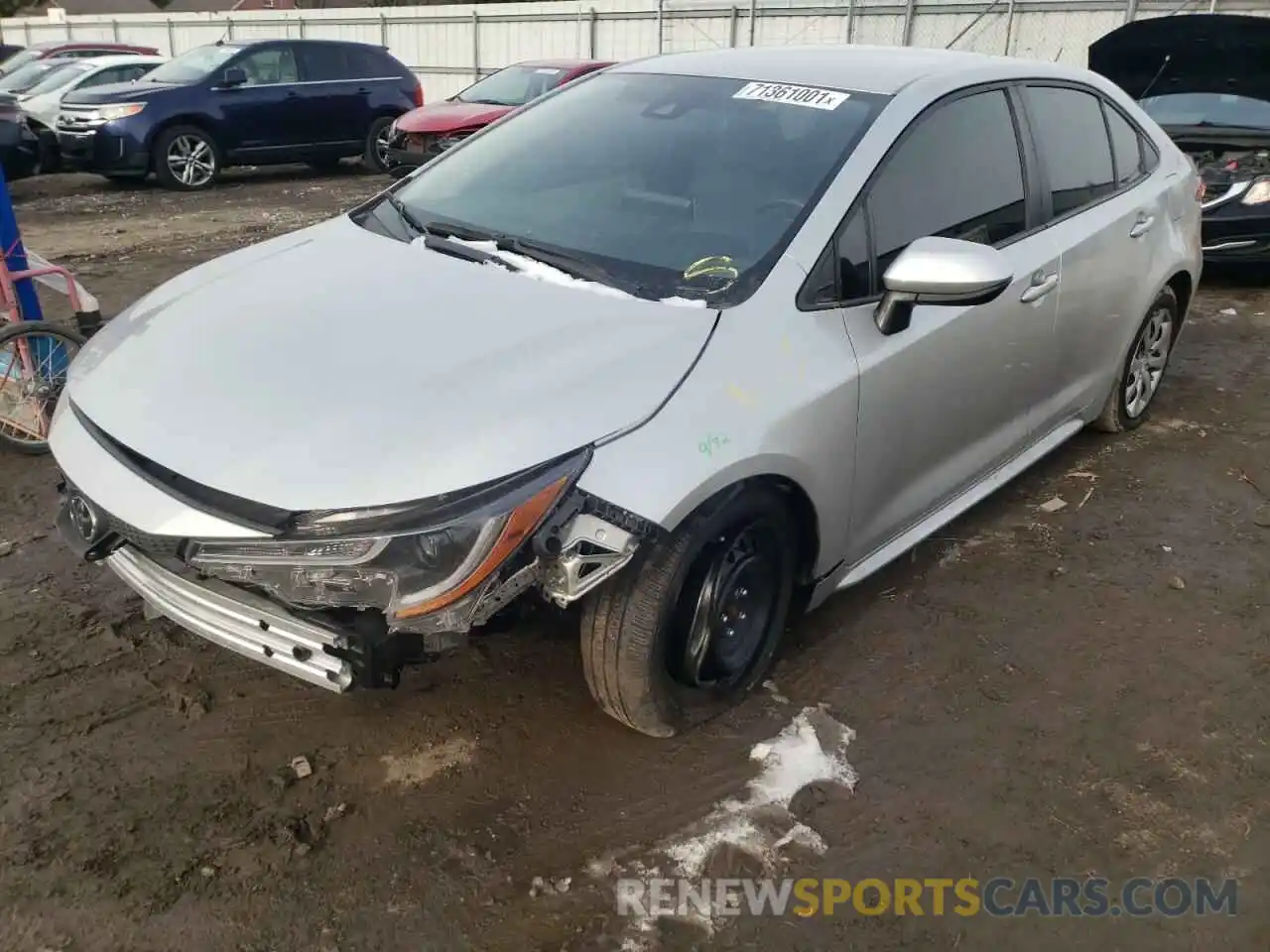 2 Photograph of a damaged car JTDEPMAE8MJ163420 TOYOTA COROLLA 2021