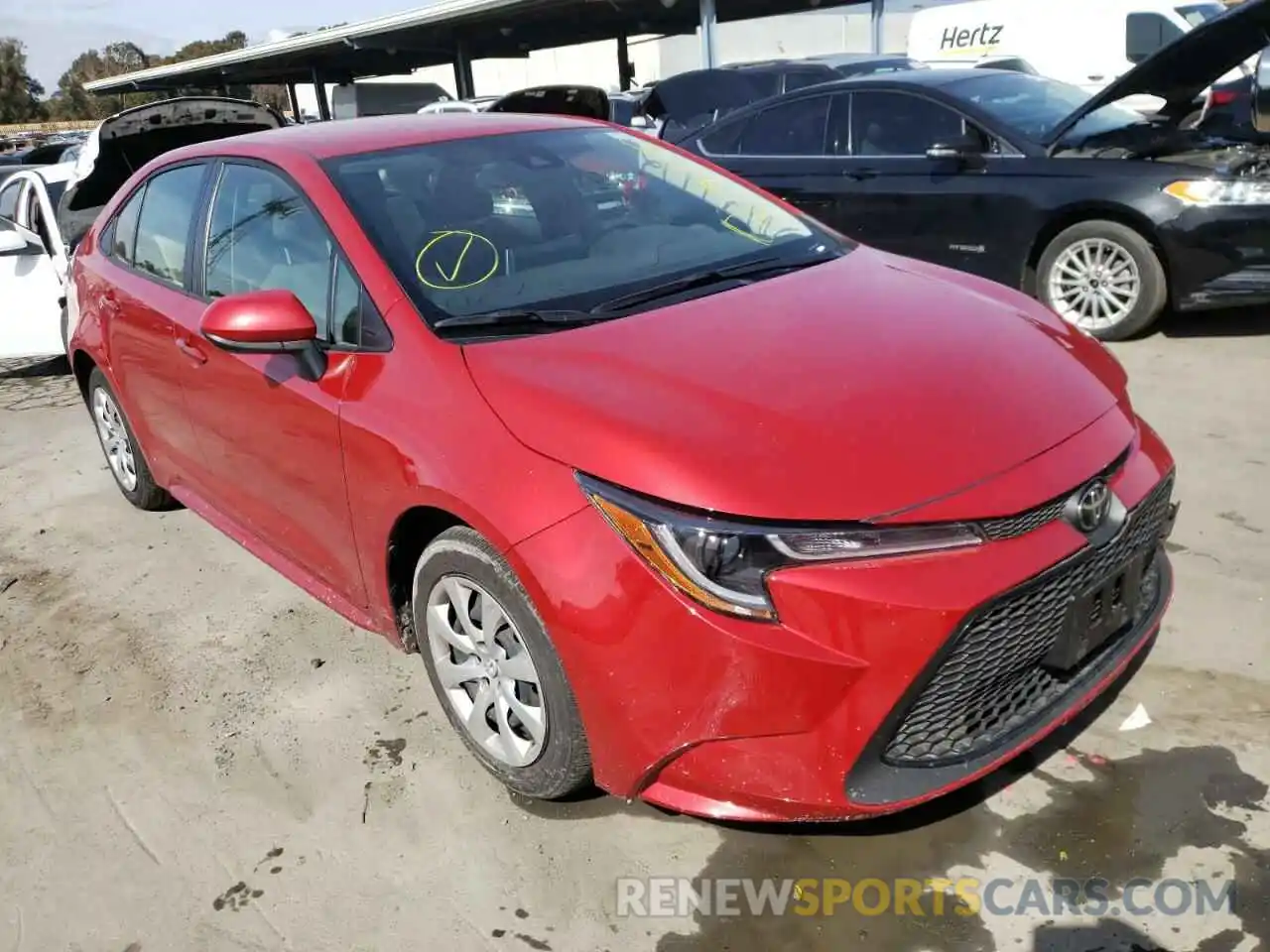 1 Photograph of a damaged car JTDEPMAE8MJ164843 TOYOTA COROLLA 2021