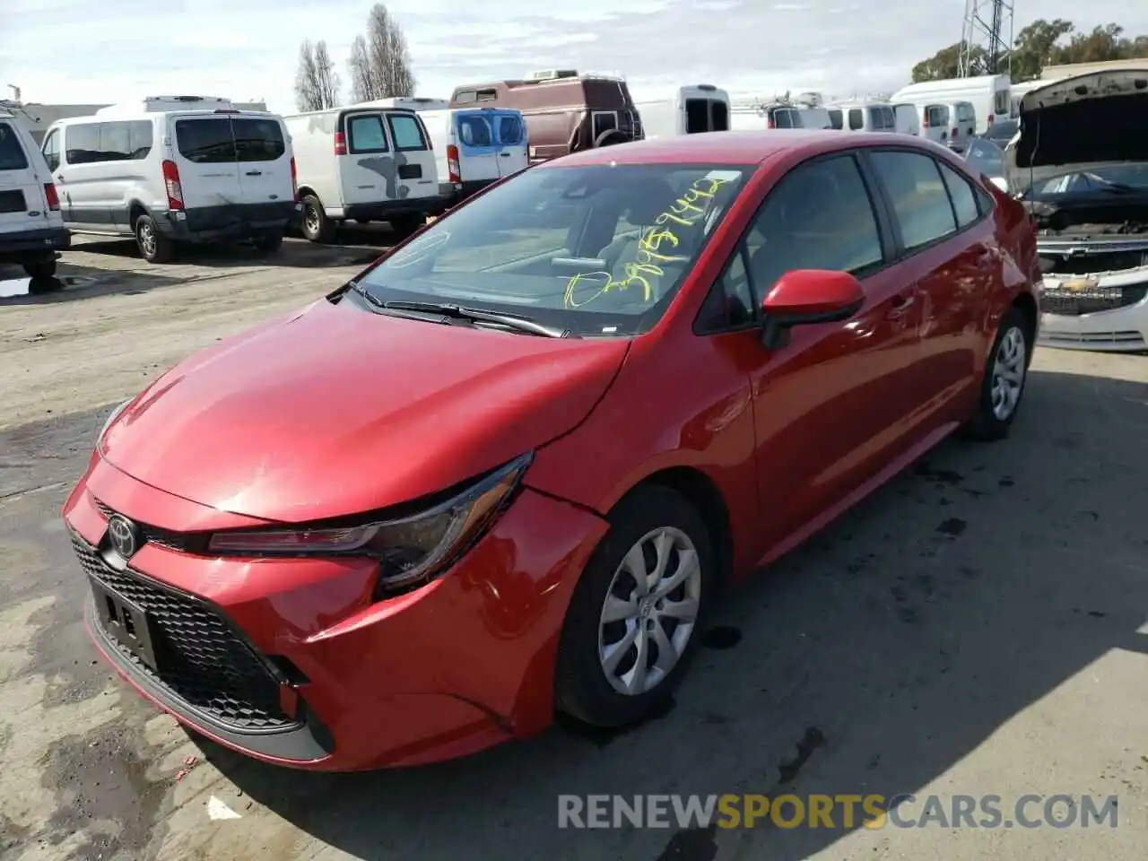 2 Photograph of a damaged car JTDEPMAE8MJ164843 TOYOTA COROLLA 2021