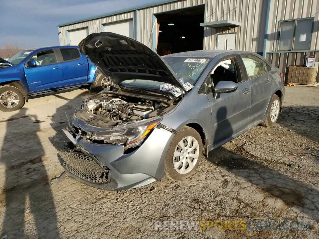 2 Photograph of a damaged car JTDEPMAE8MJ165362 TOYOTA COROLLA 2021