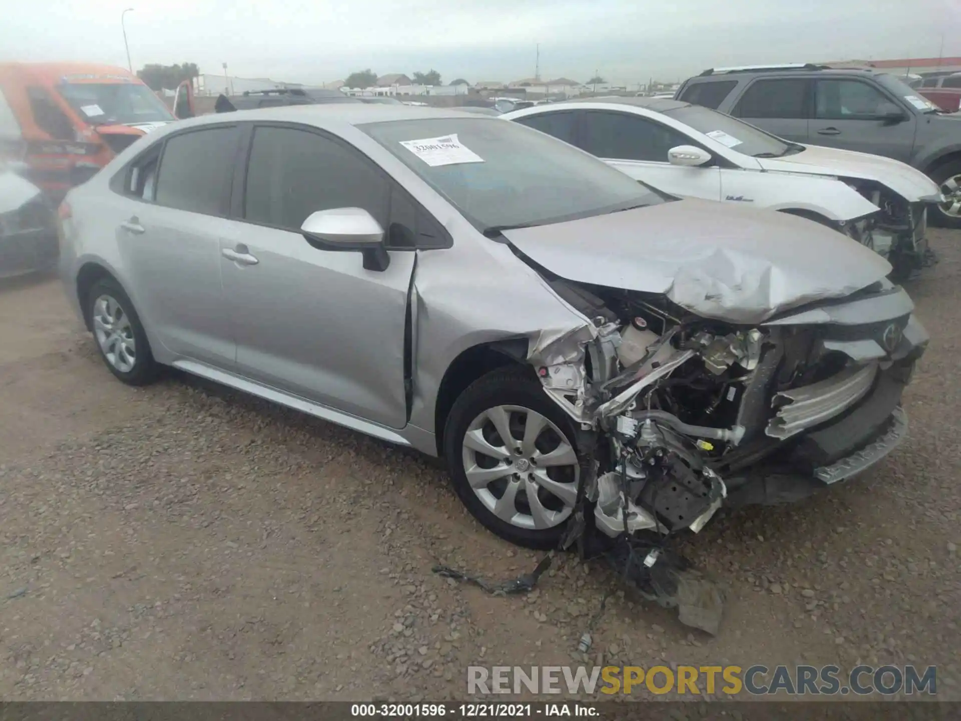 1 Photograph of a damaged car JTDEPMAE8MJ165913 TOYOTA COROLLA 2021