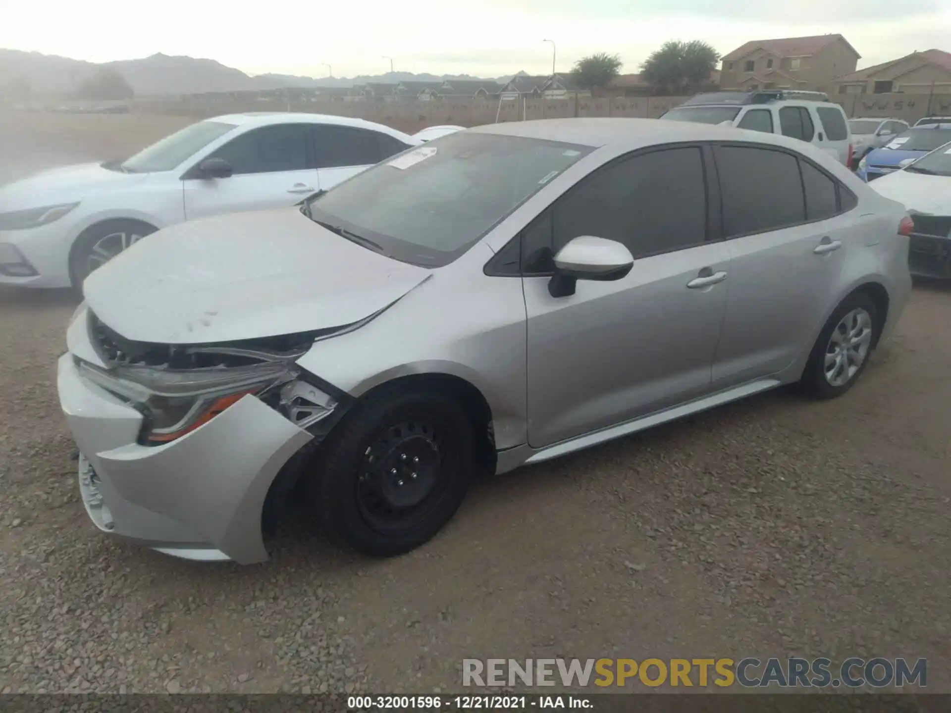 2 Photograph of a damaged car JTDEPMAE8MJ165913 TOYOTA COROLLA 2021